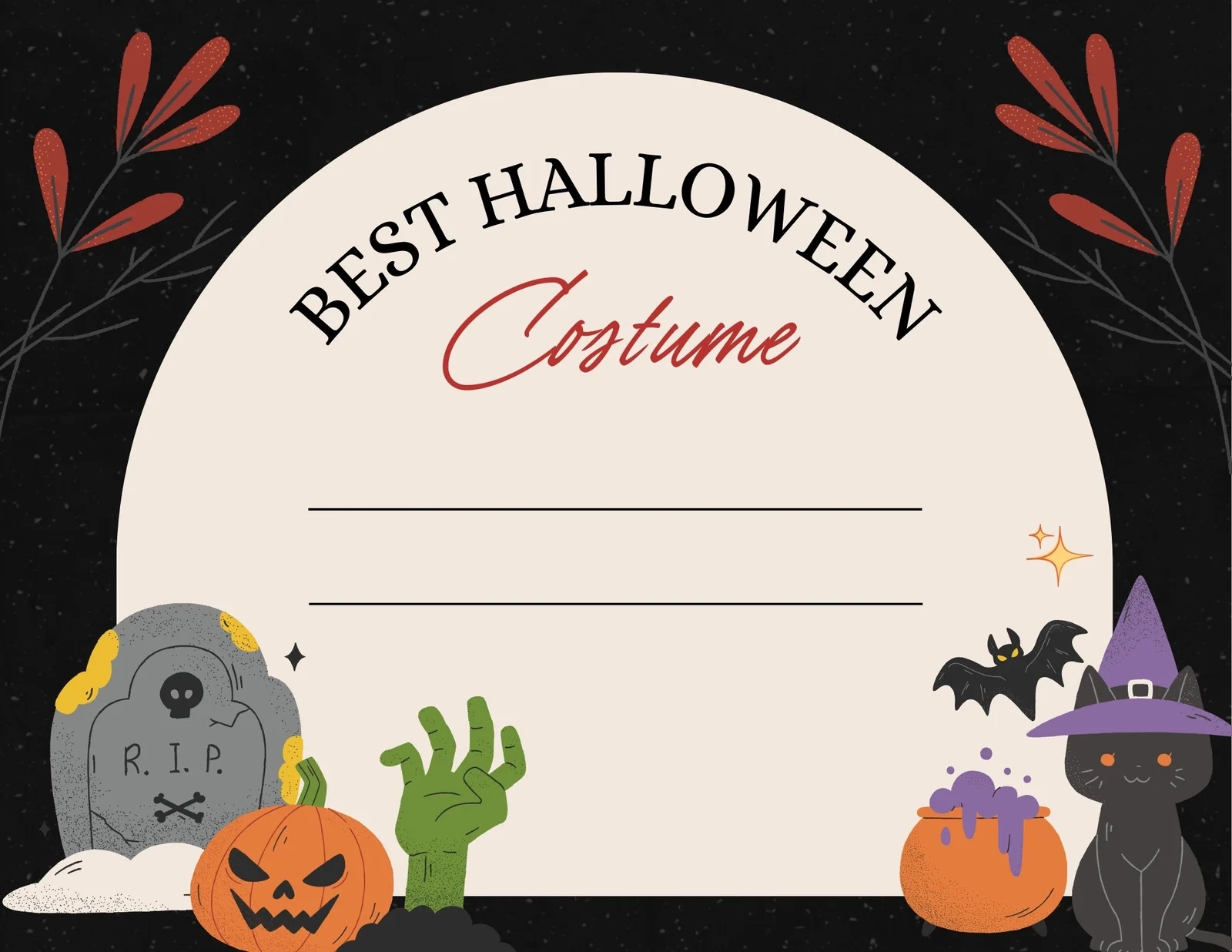 Free Custom Printable Halloween Certificate Templates Canva