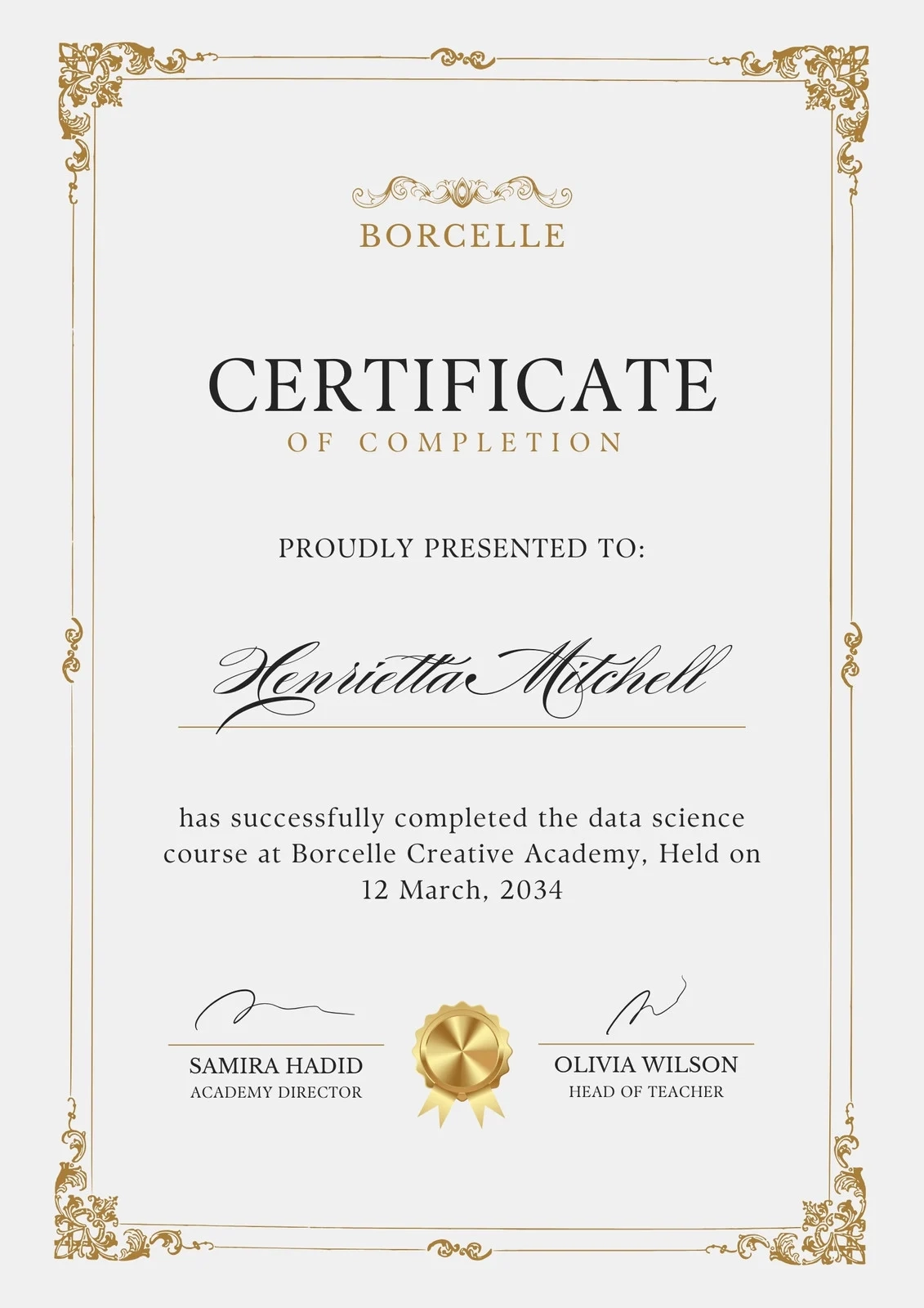 Printable Blank Certificate Template Free