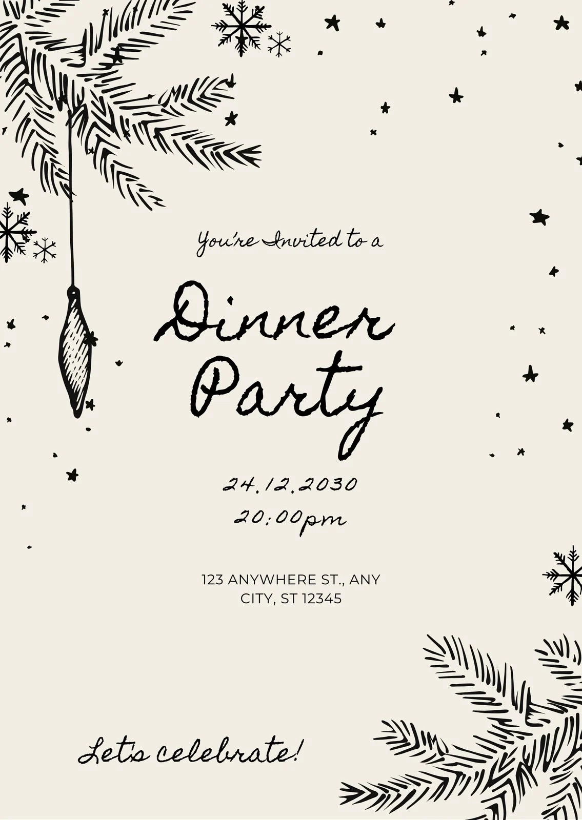 Free Customizable Winter Party Invitation Templates Canva