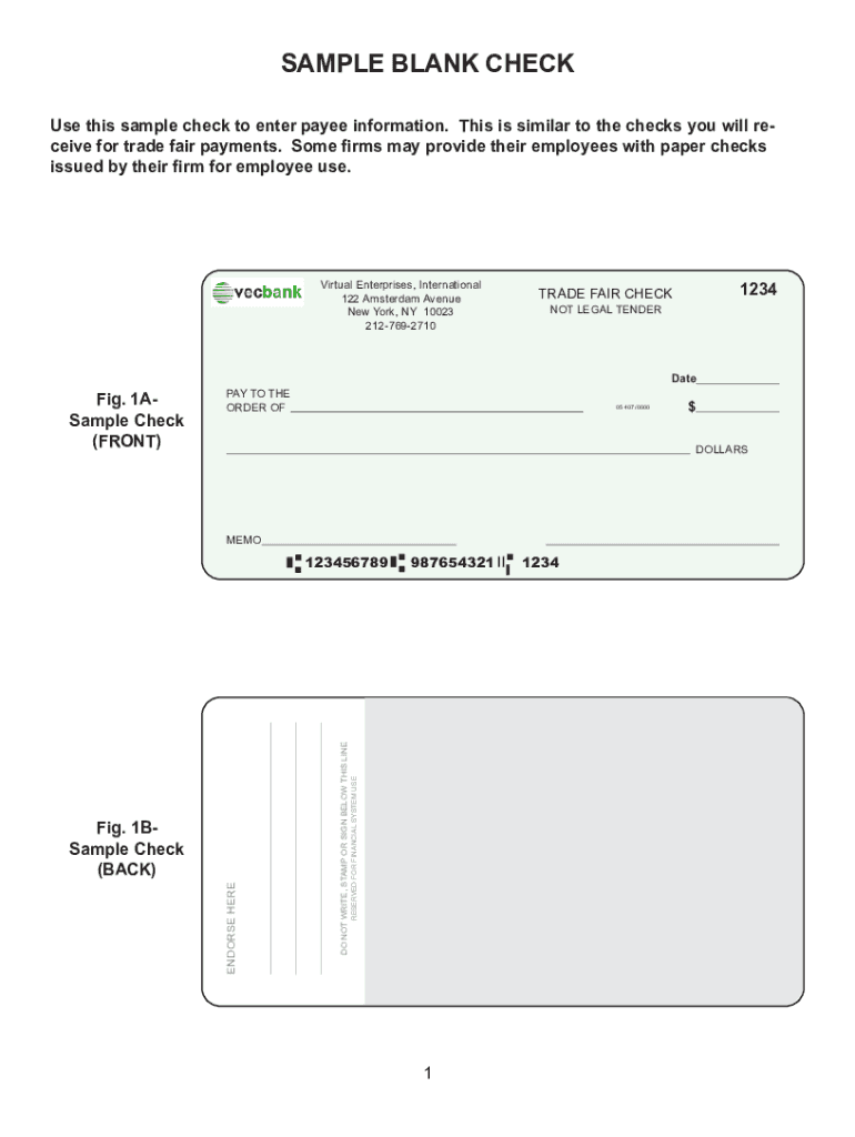 Fillable Printable Blank Check Template