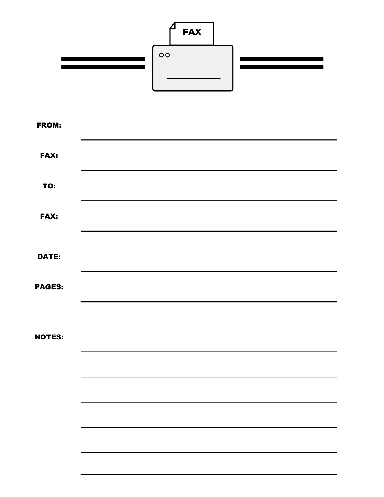 Free Fax Basic Cover Sheets FaxBurner
