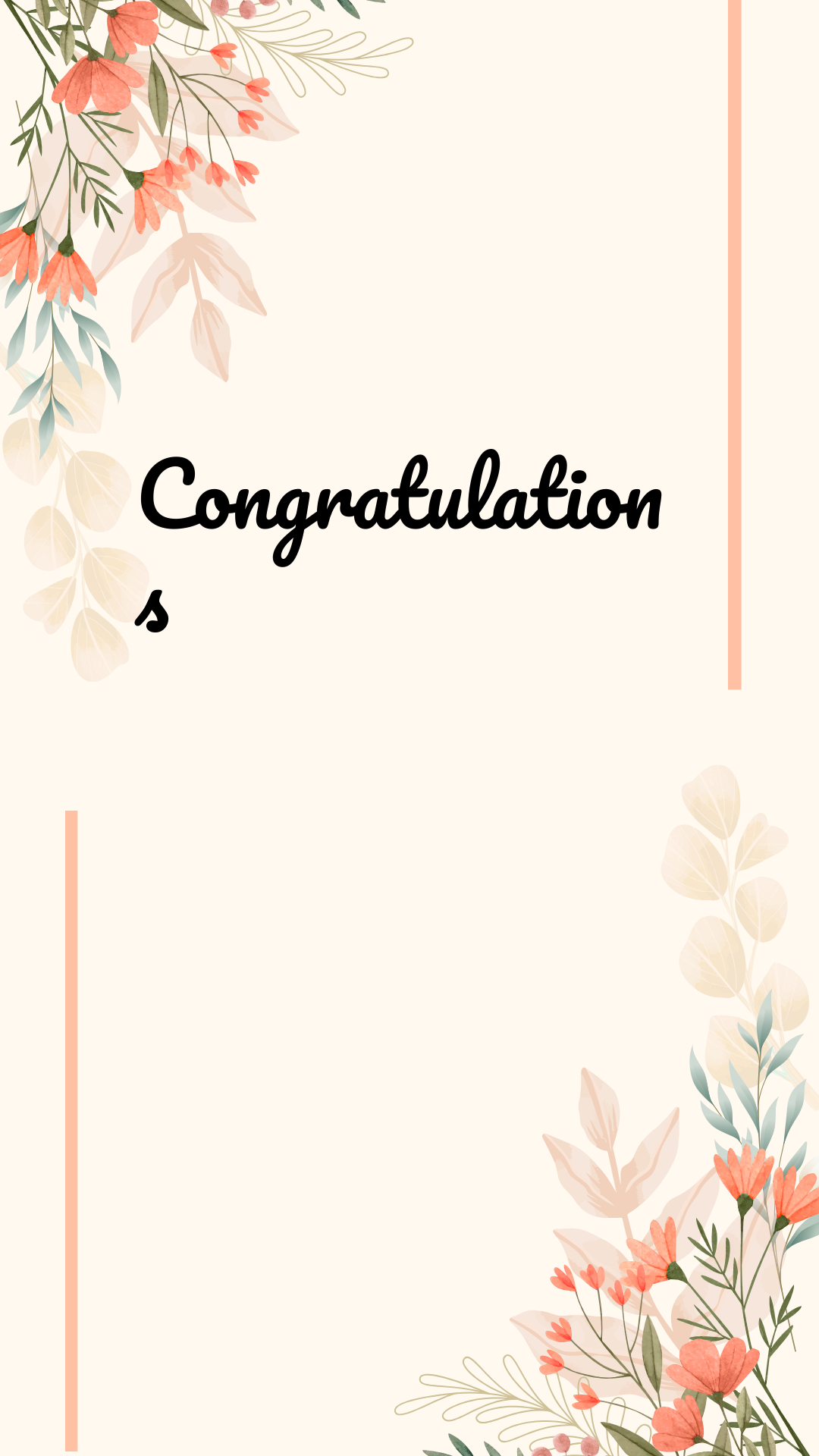 Congratulations Printable Card Blank Inside