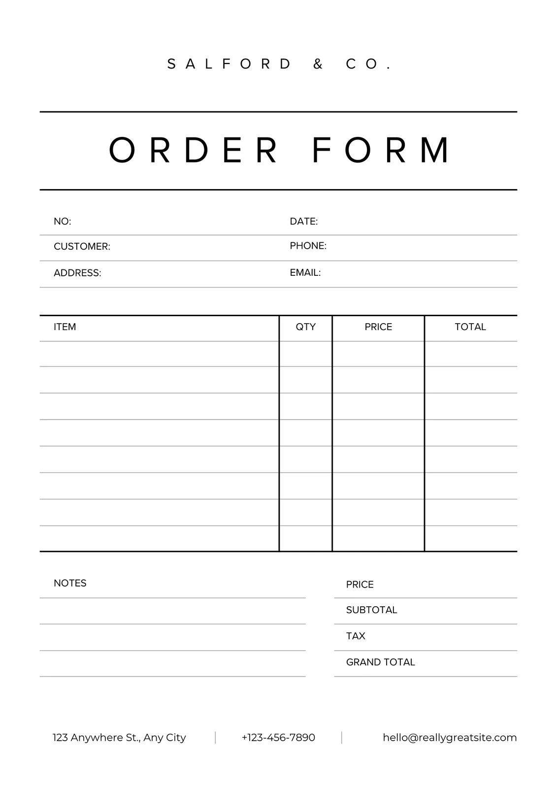 Printable Blank Documents