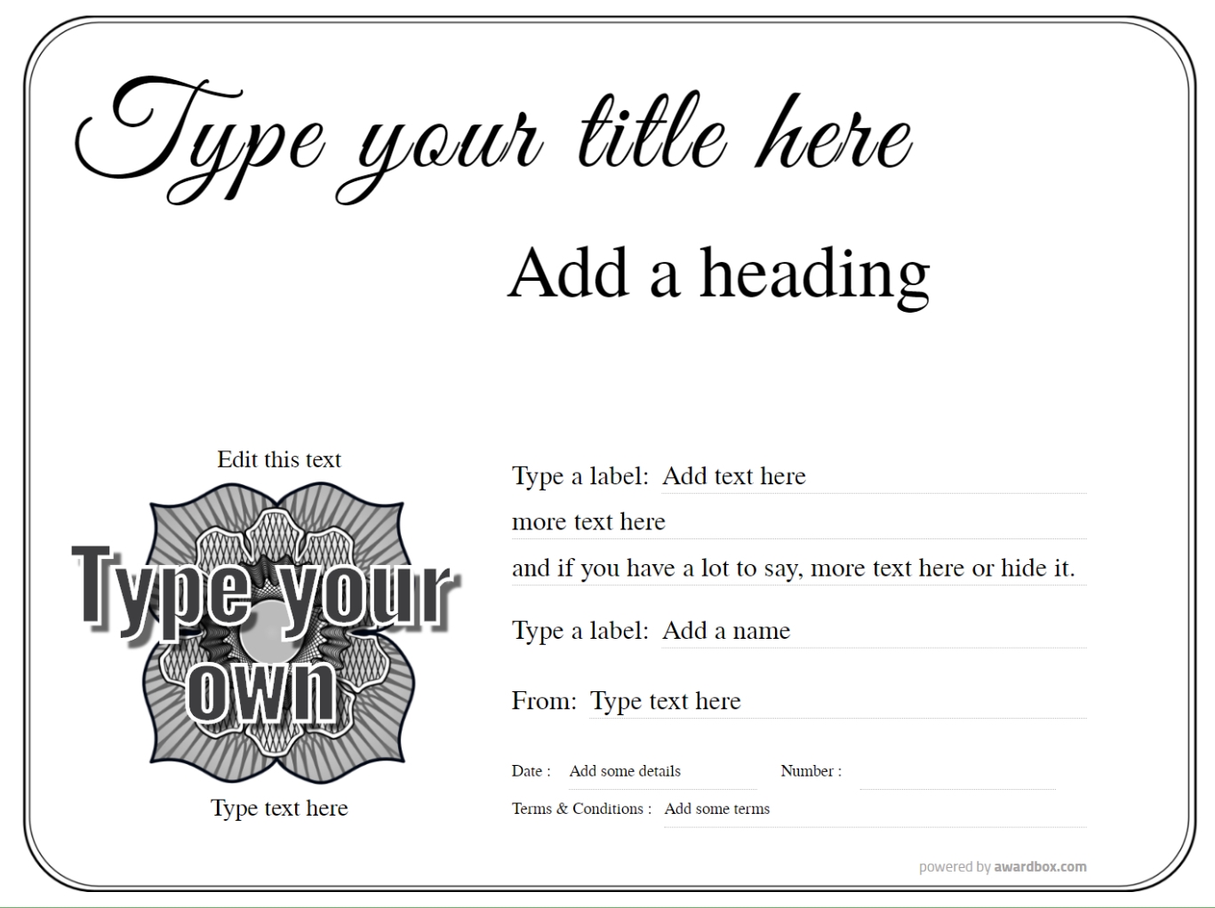 Printable Blank Teacher Vouchers