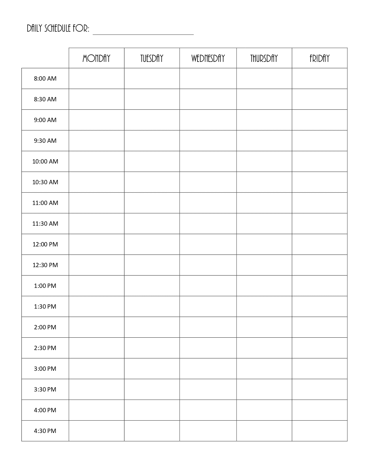 Blank Homeschool Planner Printable