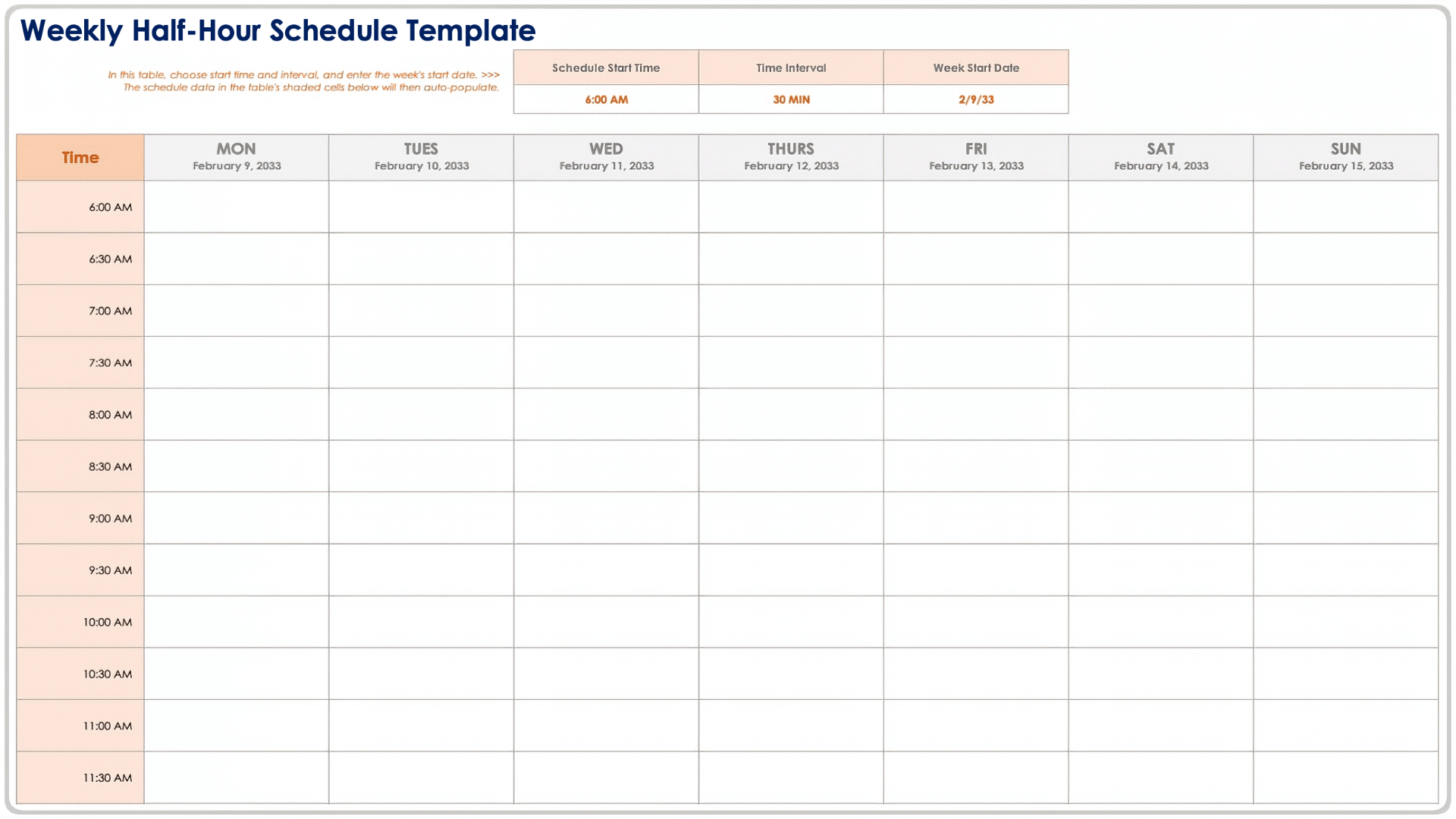 Free Hourly Schedule Templates All Formats Editable amp Printable