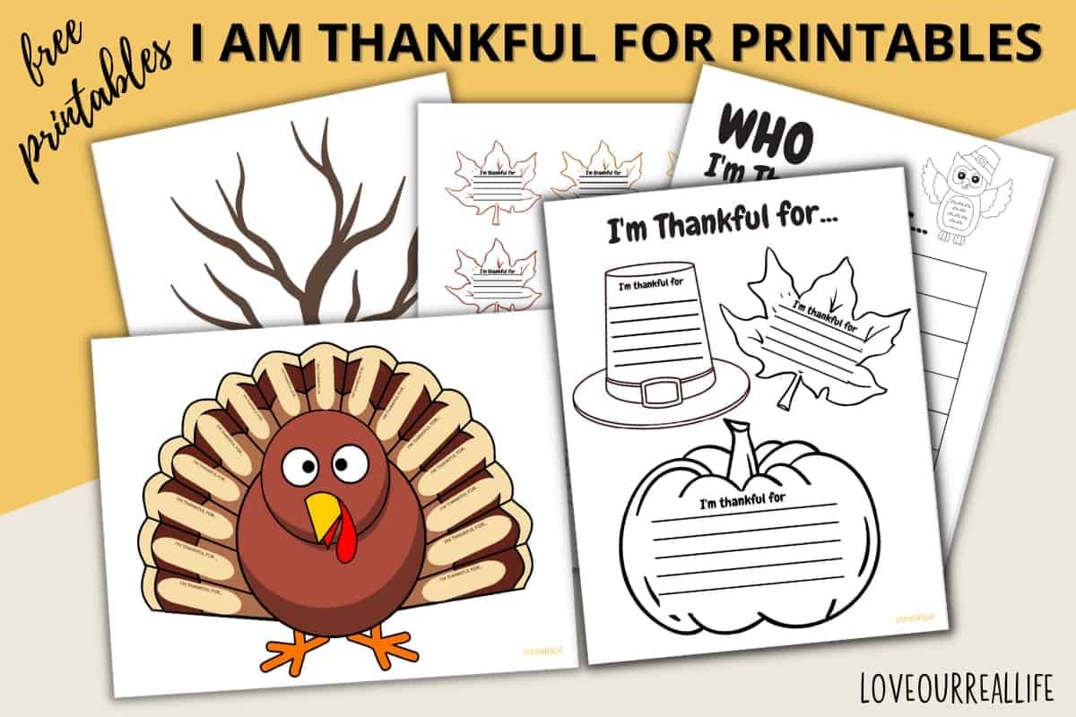 FREE I m Thankful For Printable And Worksheets For Kids Love 