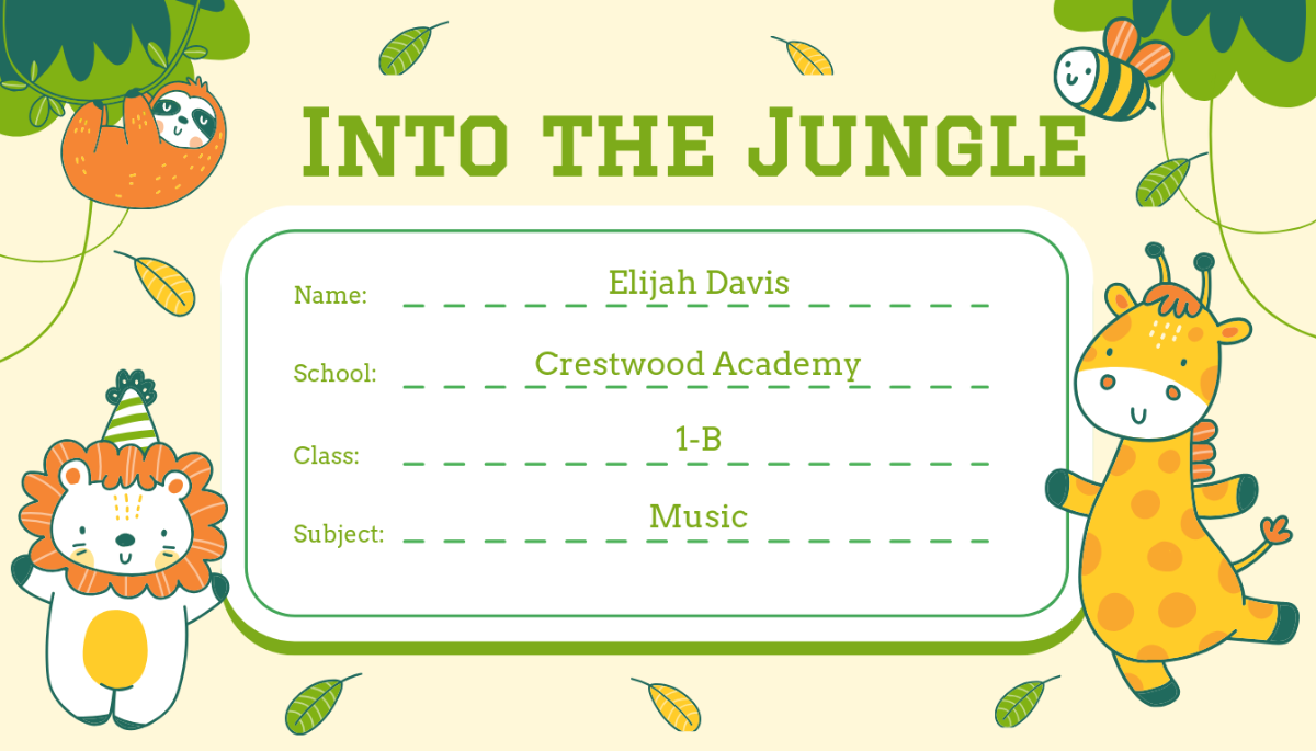 Free Kids Book Label Template To Edit Online