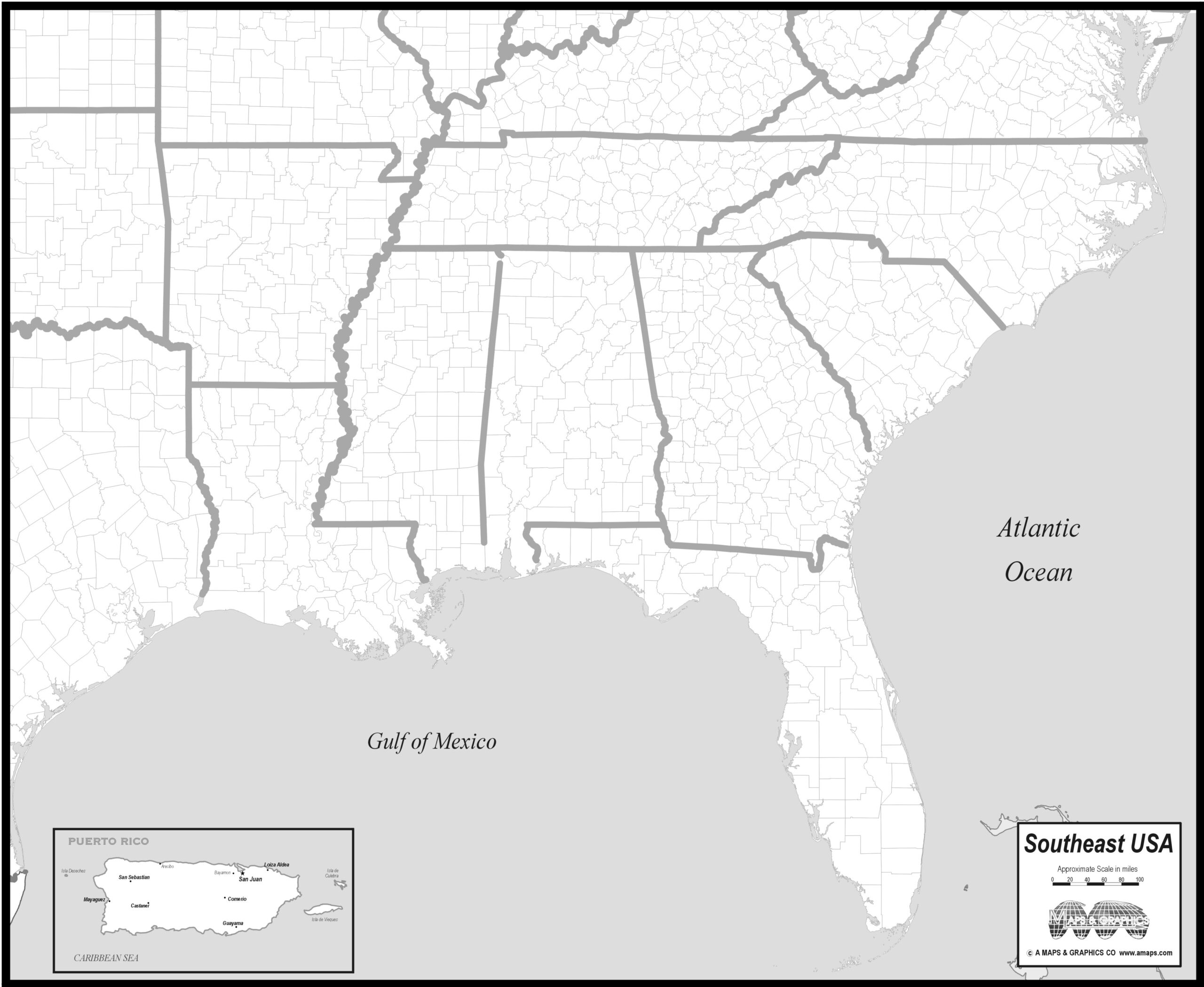 FREE MAP OF SOUTHEAST STATES Worksheets Library
