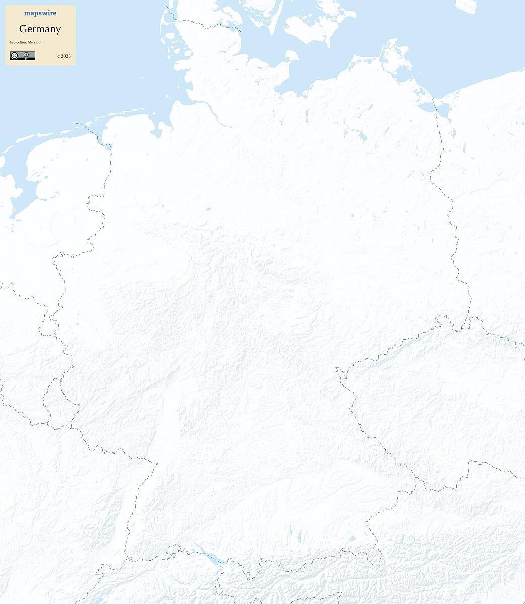 Printable Blank Map Germany