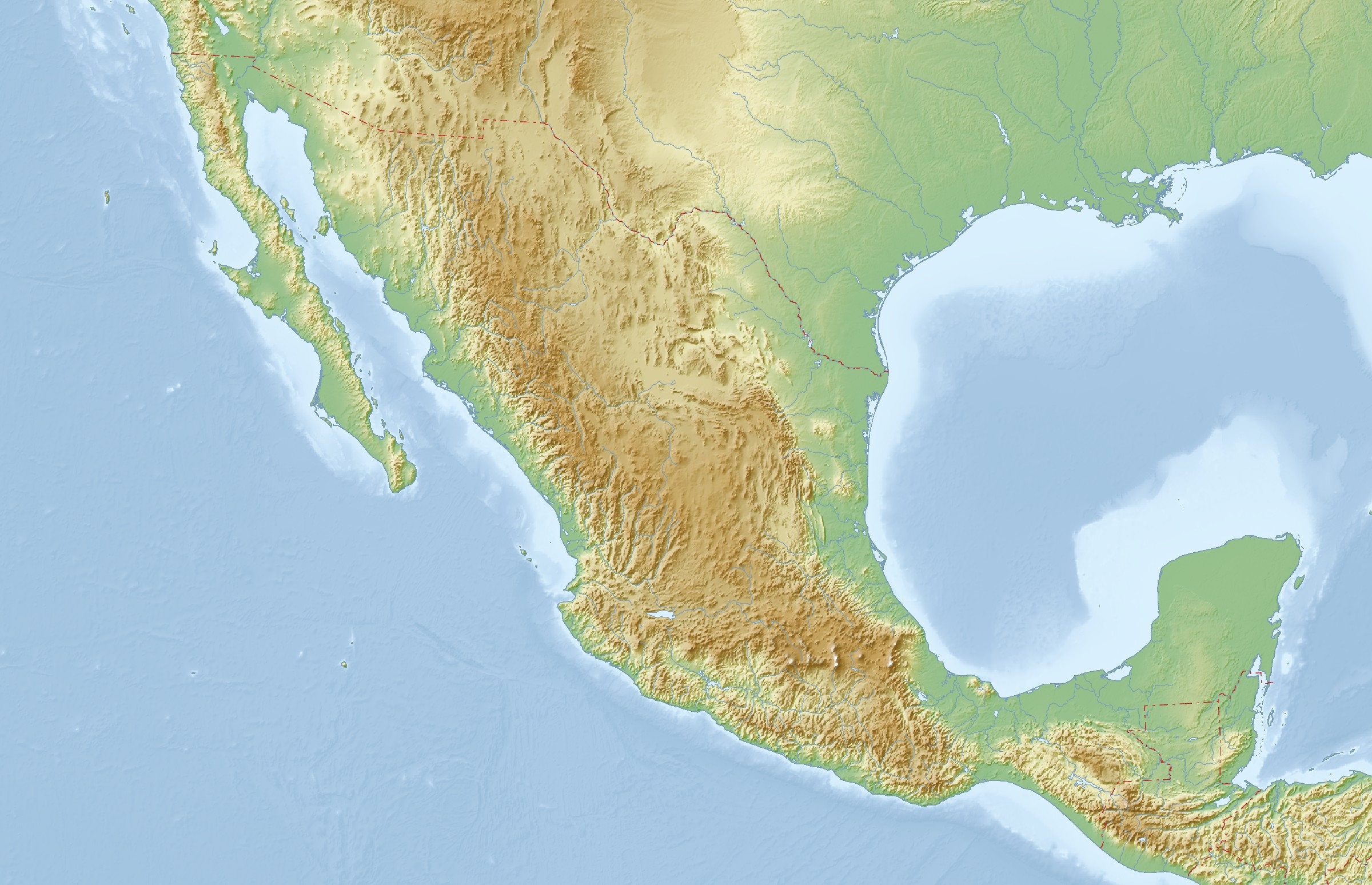 Blank Map Of Mexico Printable