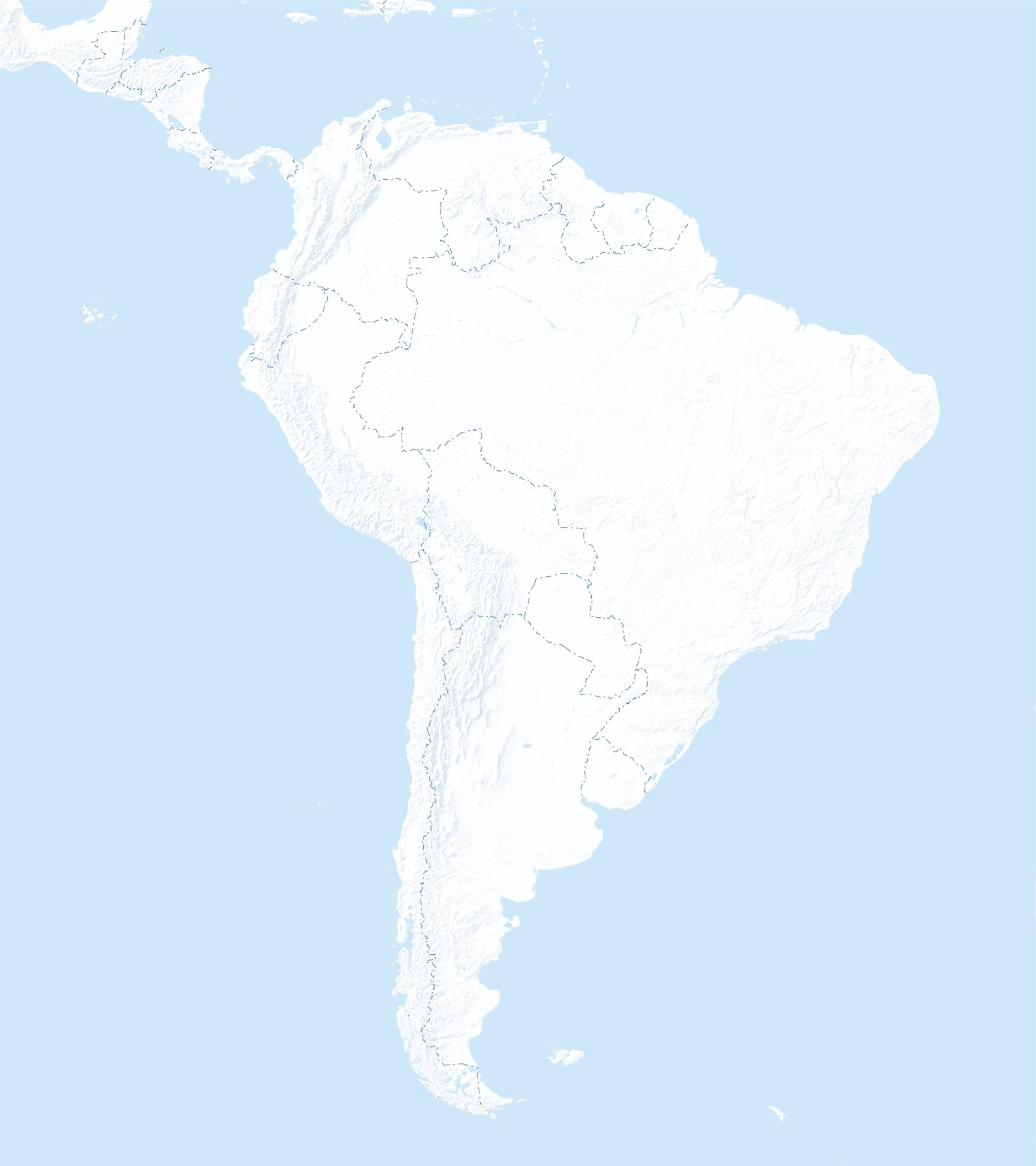 Blank Map South America Printable