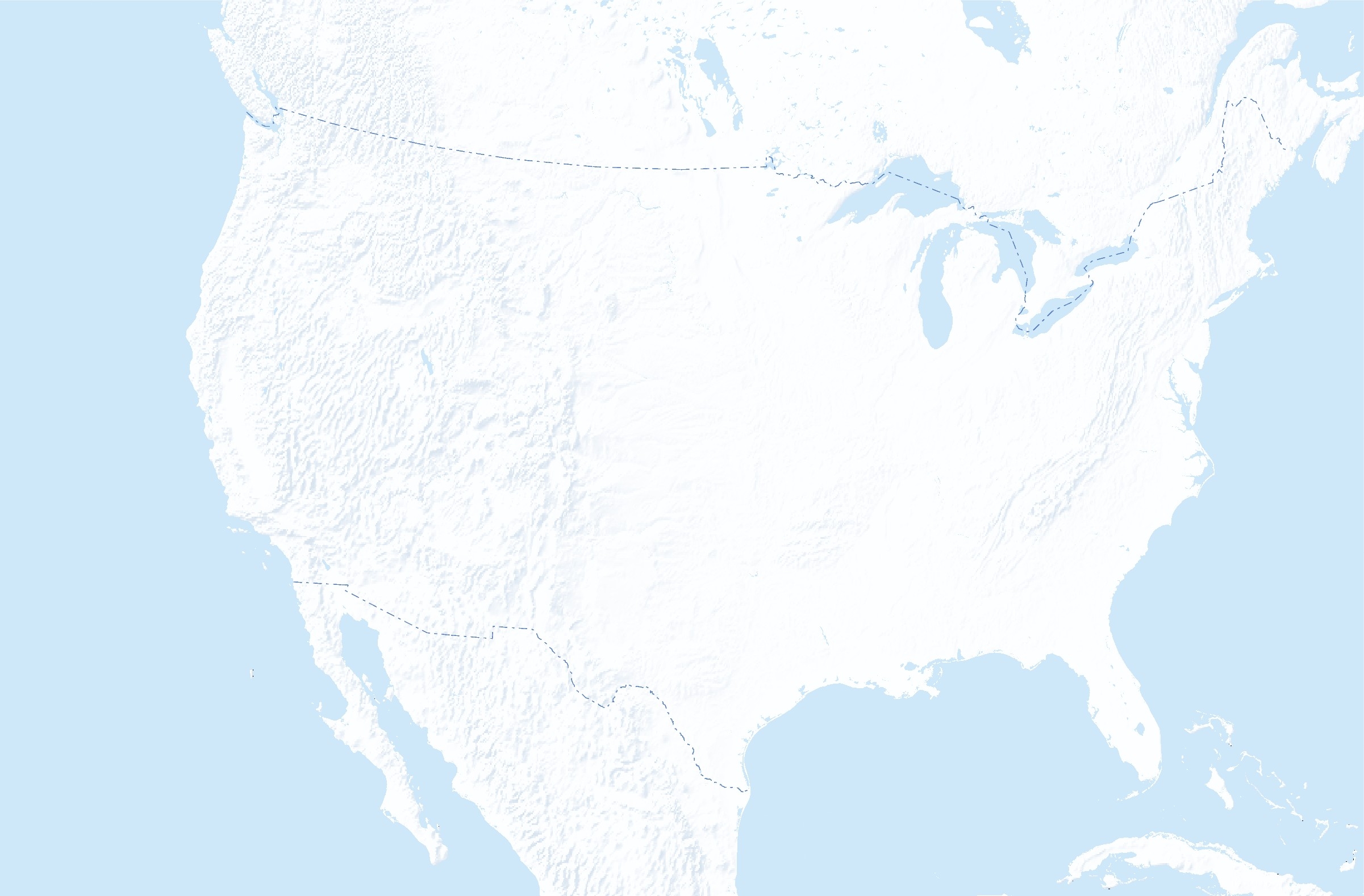 Blank Map United States Printable