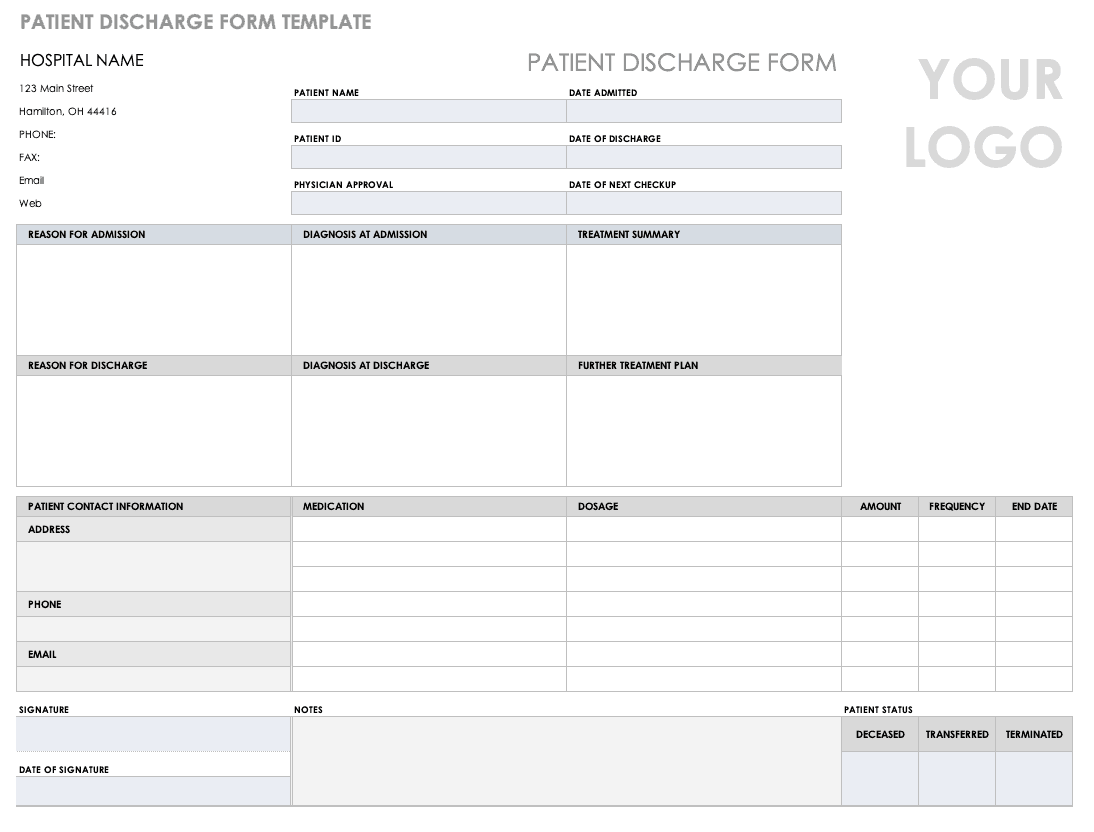 Printable Blank Medical Forms