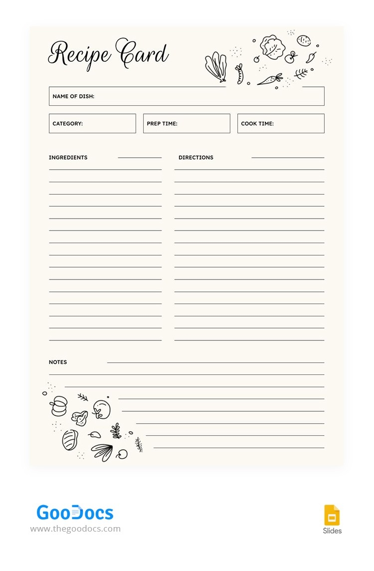 Free Printable Blank Recipe Sheets