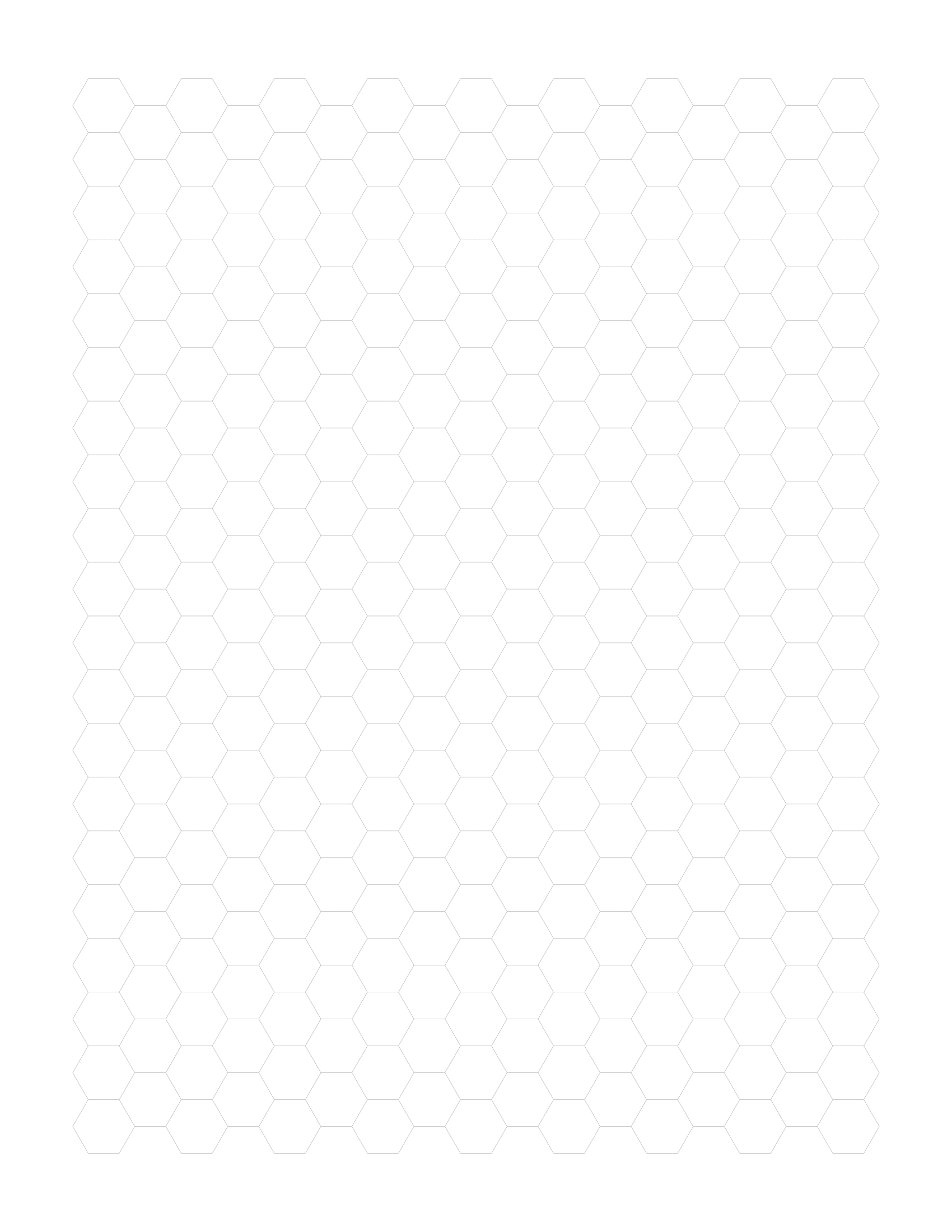 Printable Blank Hex Map