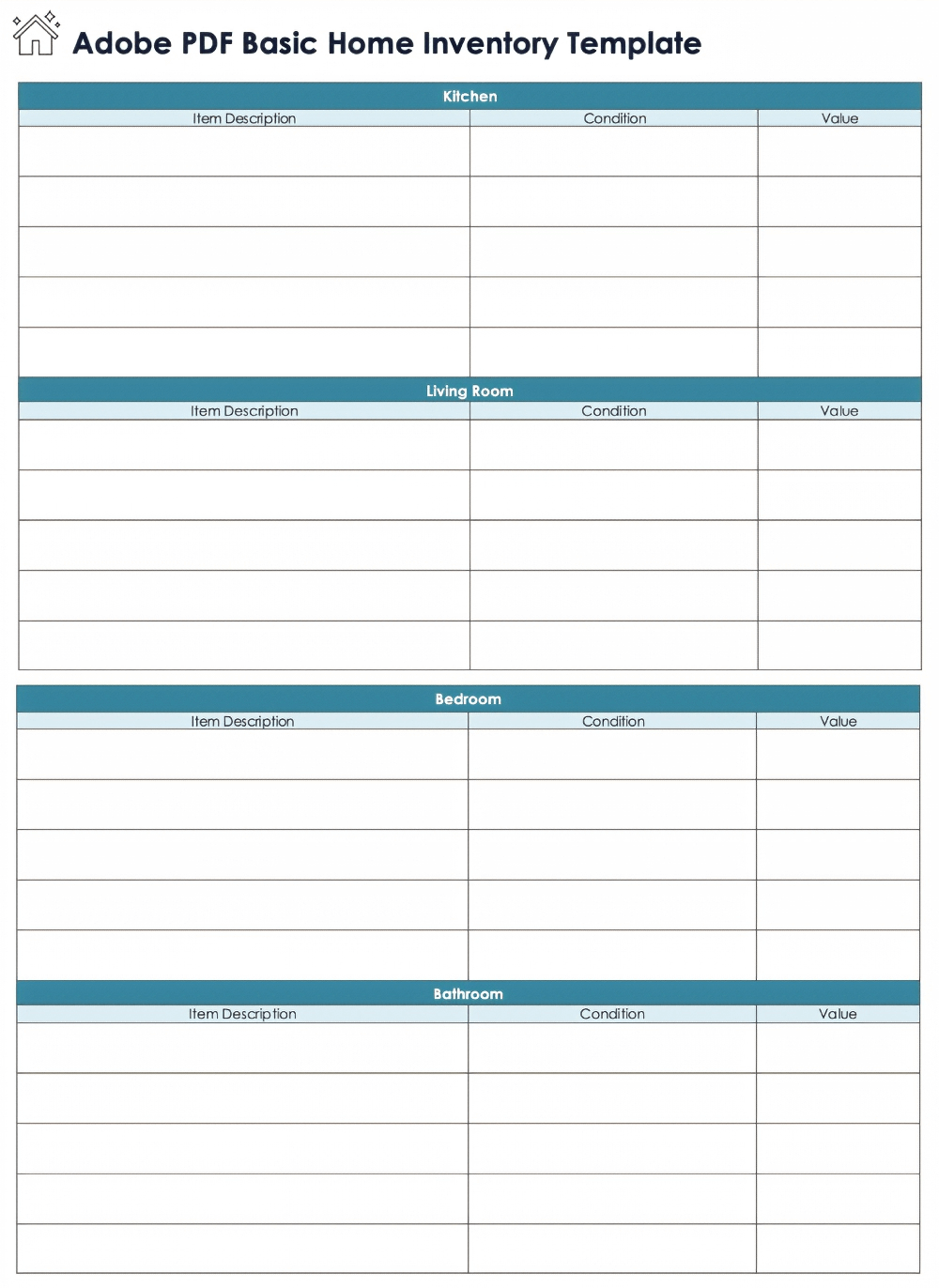 Free PDF Inventory Sheets amp Templates Editable amp Printable
