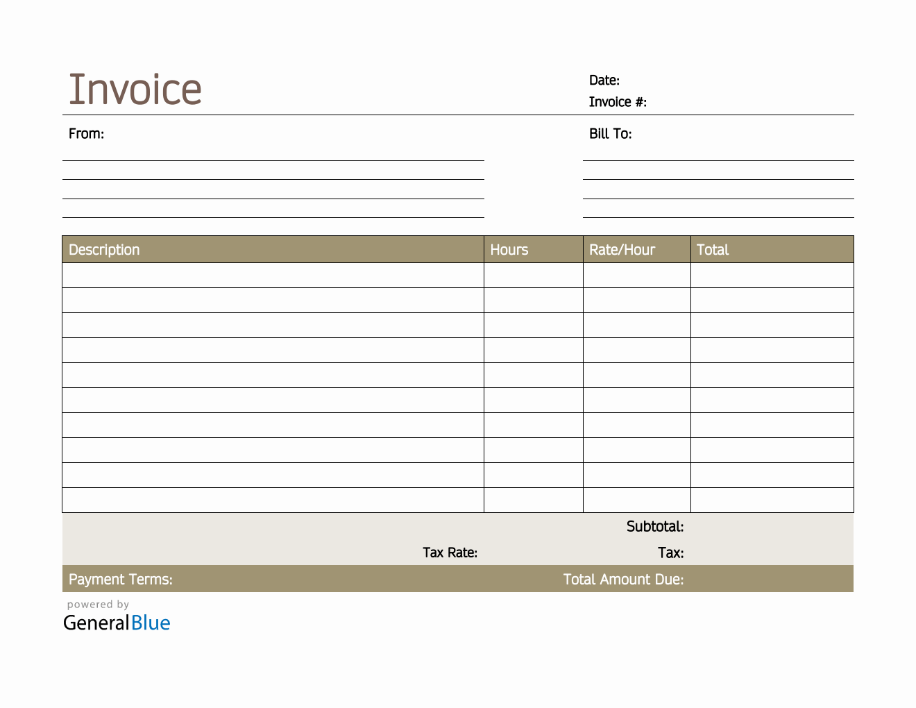 Free PDF Invoice Templates