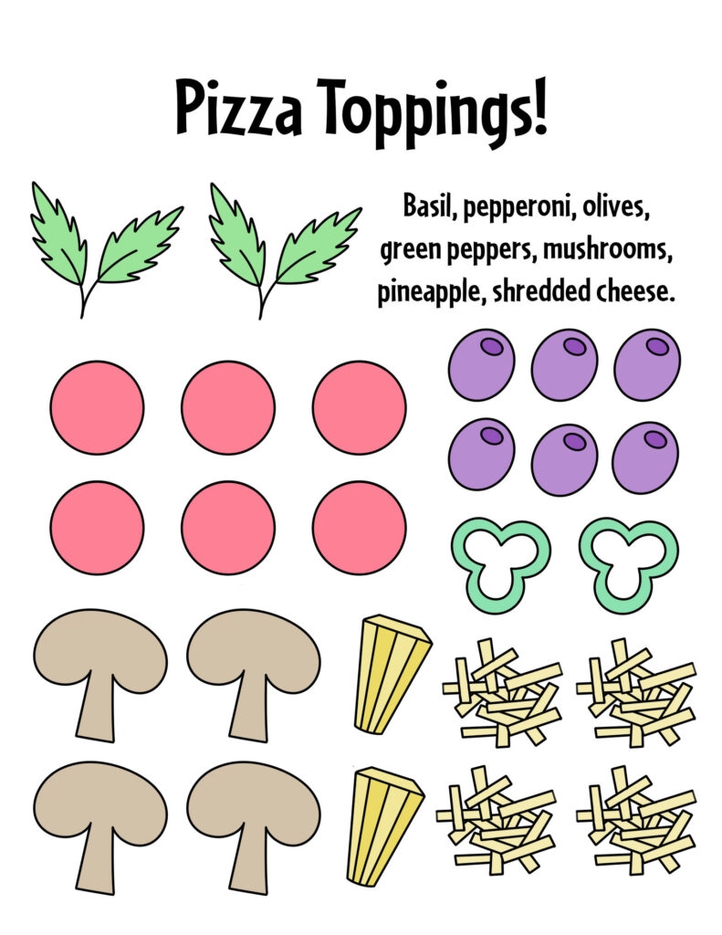 Free Pizza Printables For Preschool The Hollydog Blog