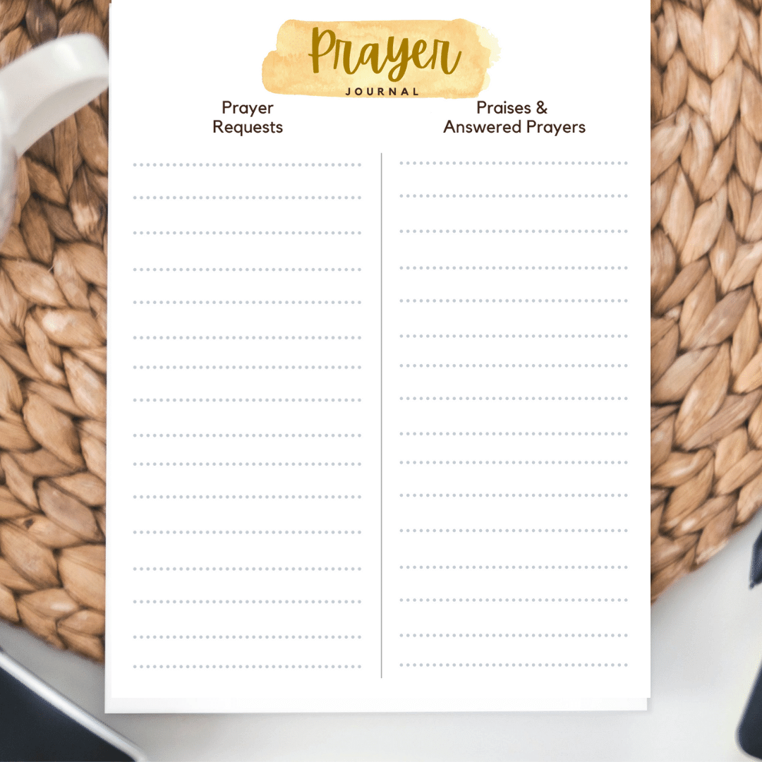Prayer Journal Blank Printable Pages