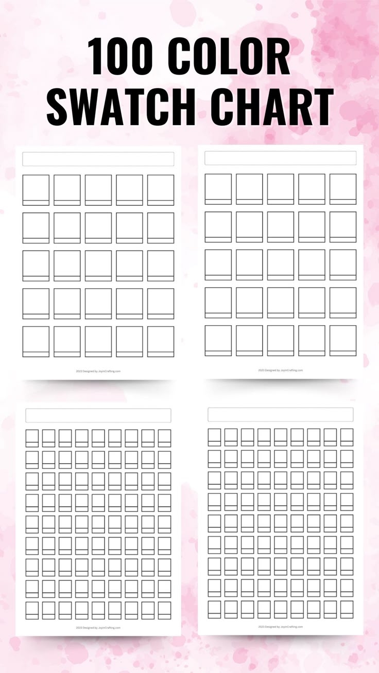 Blank Color Swatch Printable Watercolor