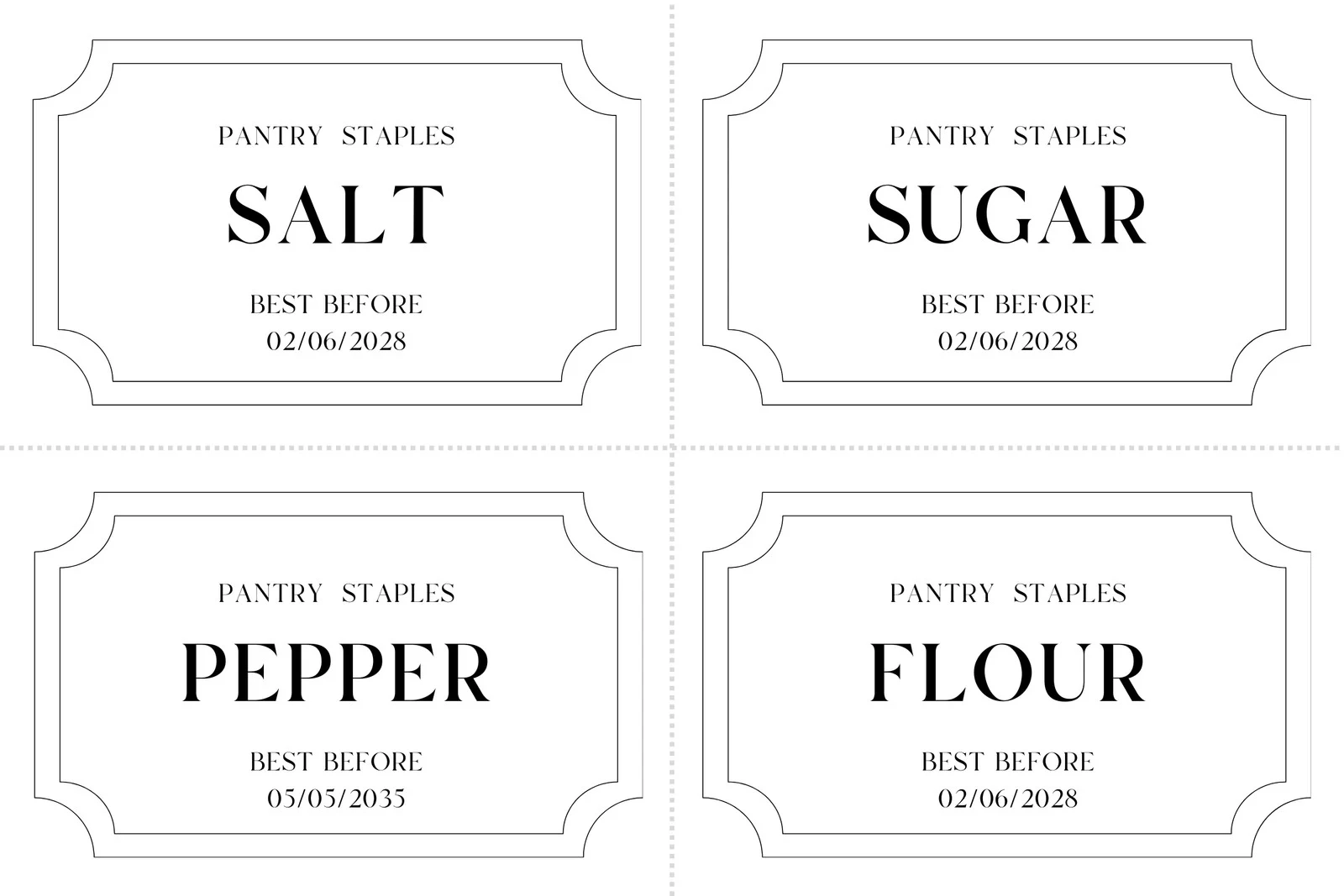 Blank Printable Spice Jar Labels
