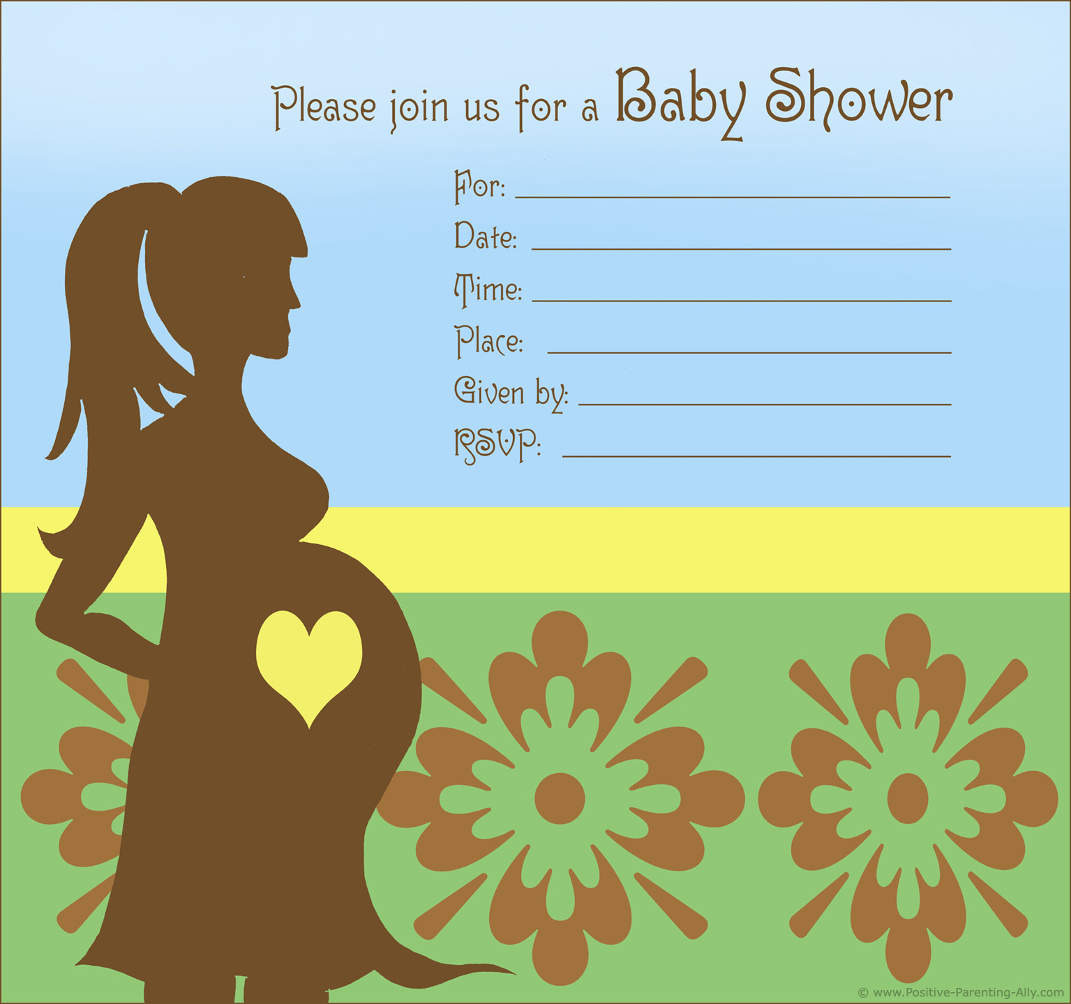 Blank Baby Shower Invitations Printable