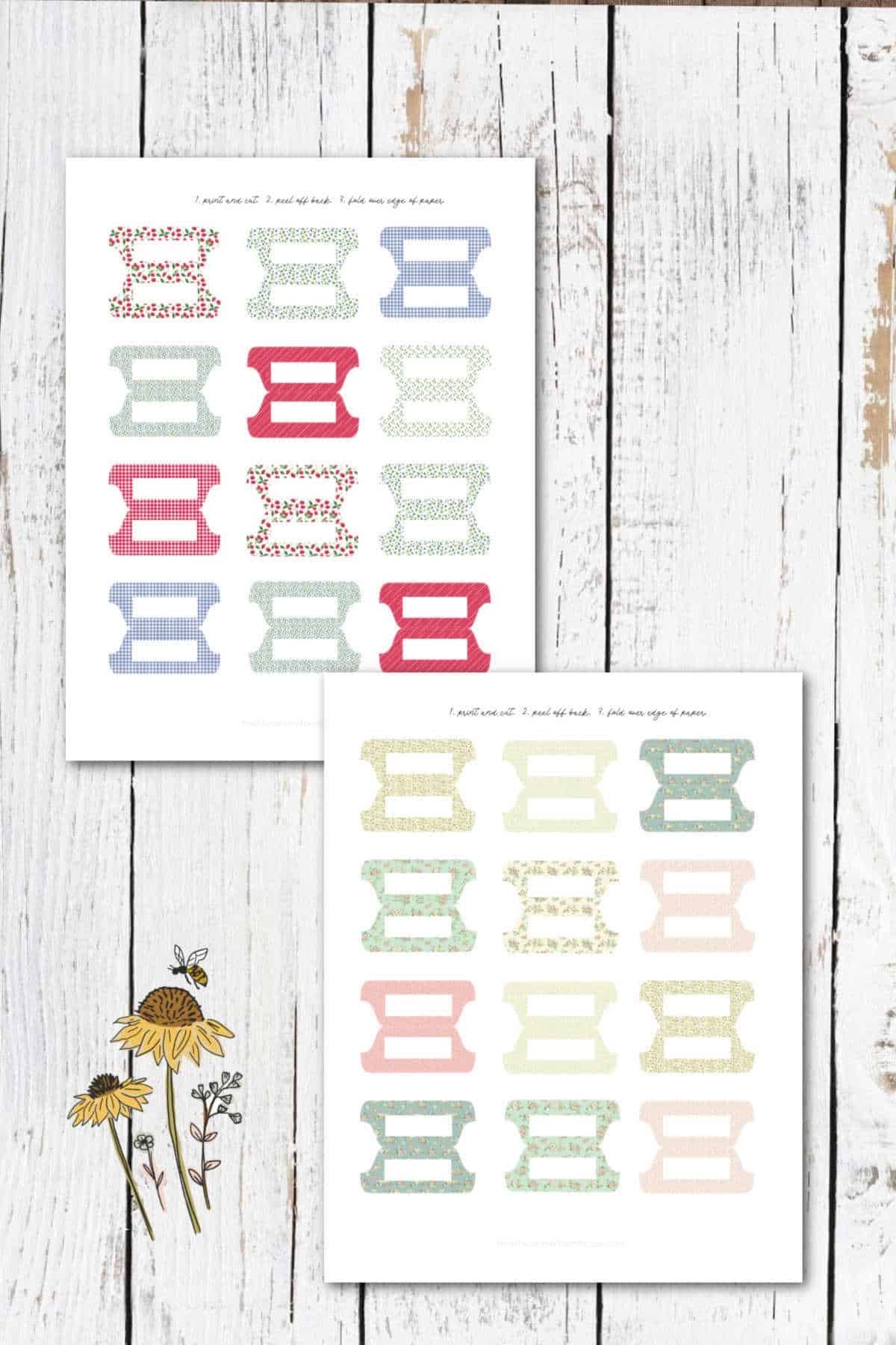 Blank Printable Divider Tabs
