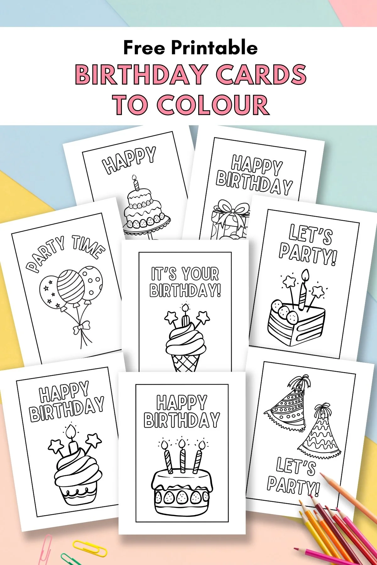 Blank Birthday Cards Kids Printable