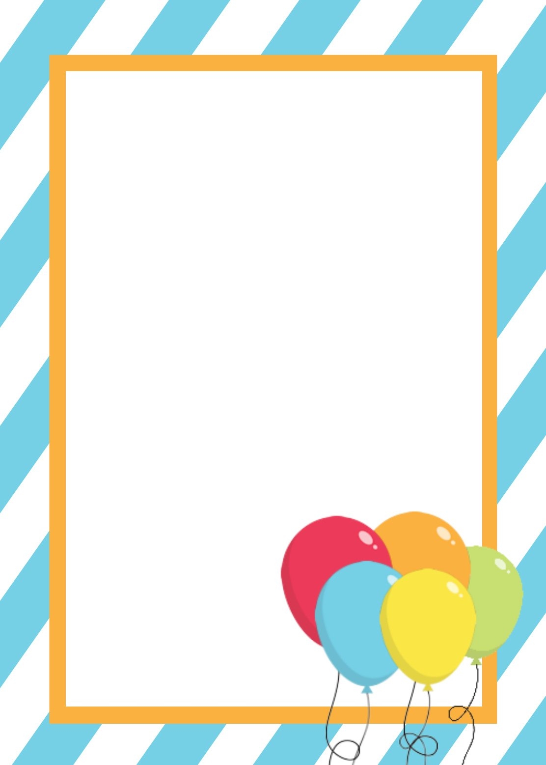 Blank Printable Party Invitations