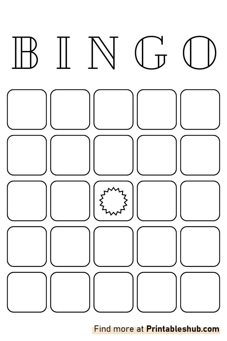 Printable Blank Bingo Cards Generator