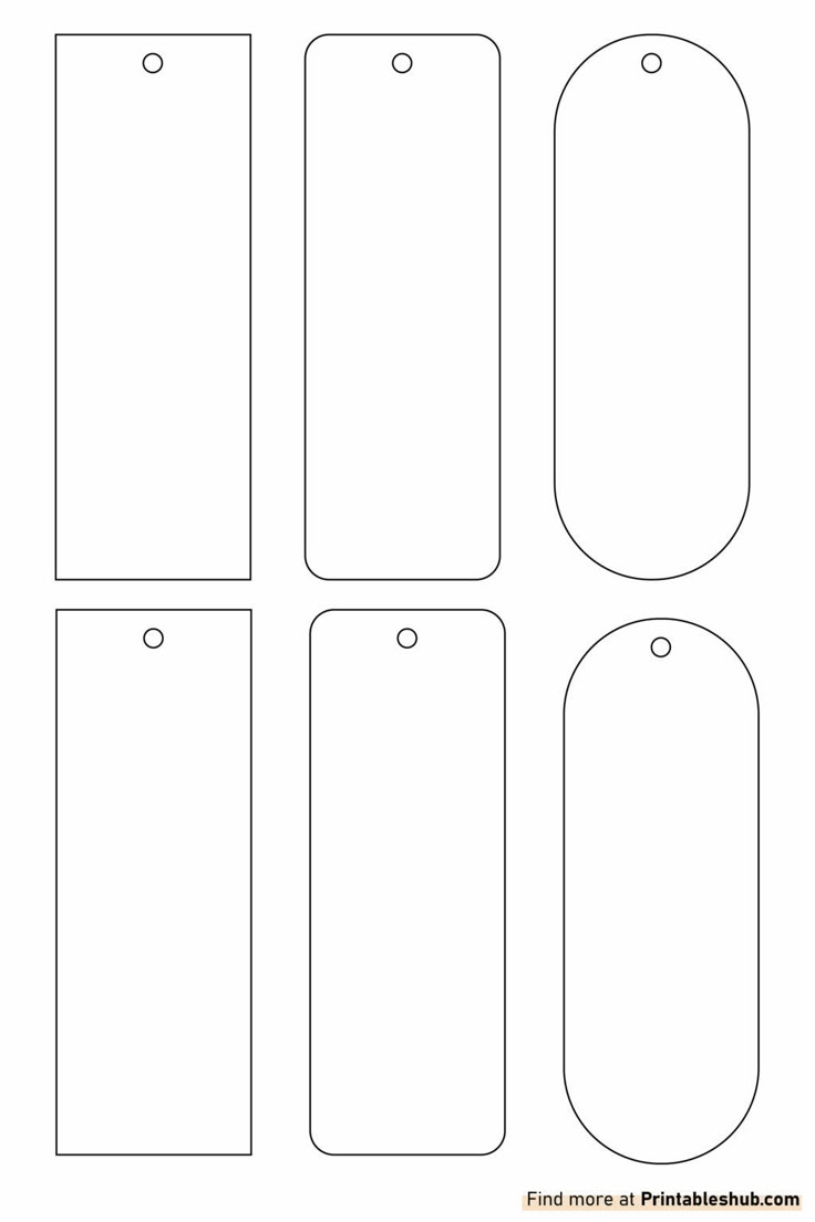 Free Printable Blank Bookmark Templates PDF Included 