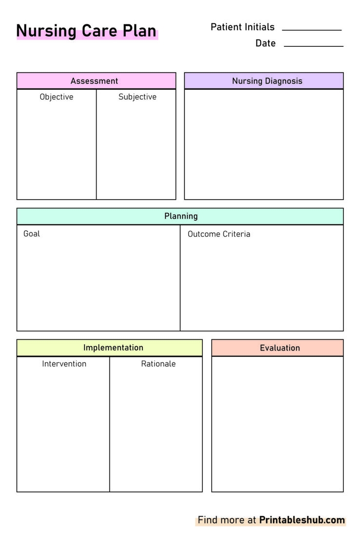 Printable Blank Nurses Notes