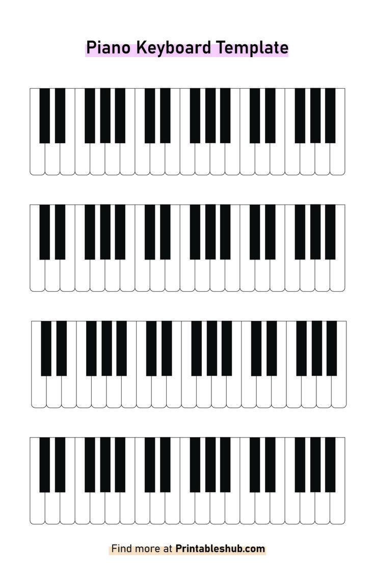 Keyboard Blank Keys Template Printable