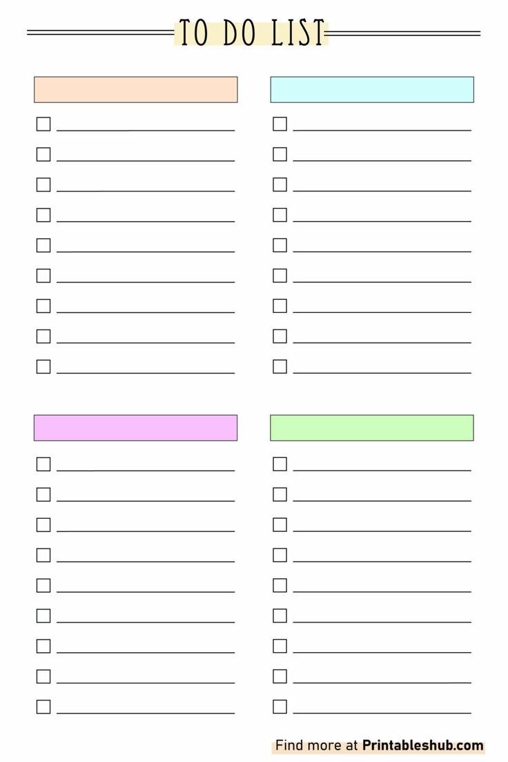 Free Printable Blank To Do List Templates PDF Included 