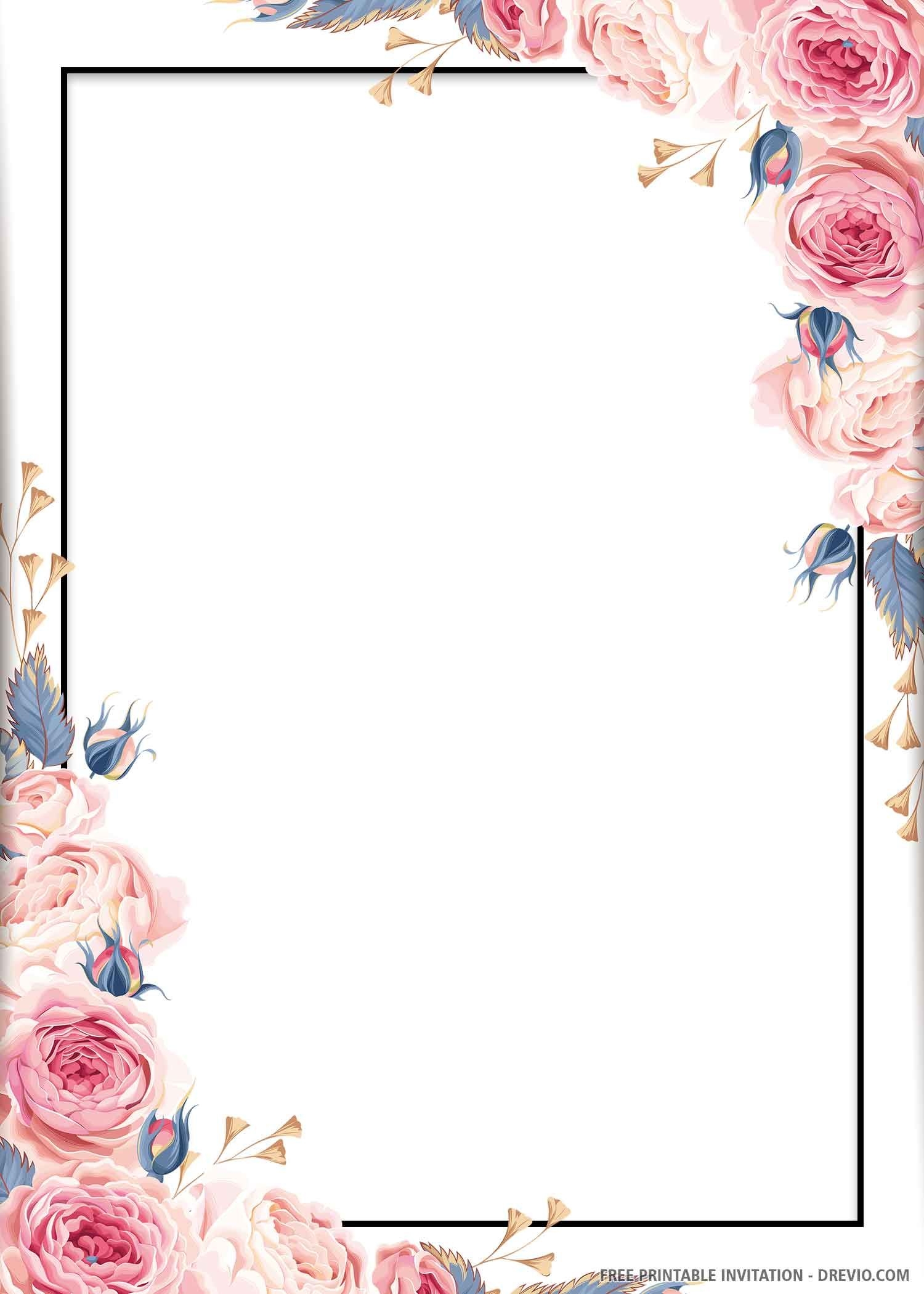 Printable Wedding Card Blank