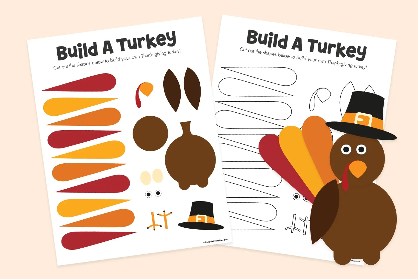 Blank Printable Thanksgiving Turkey Template