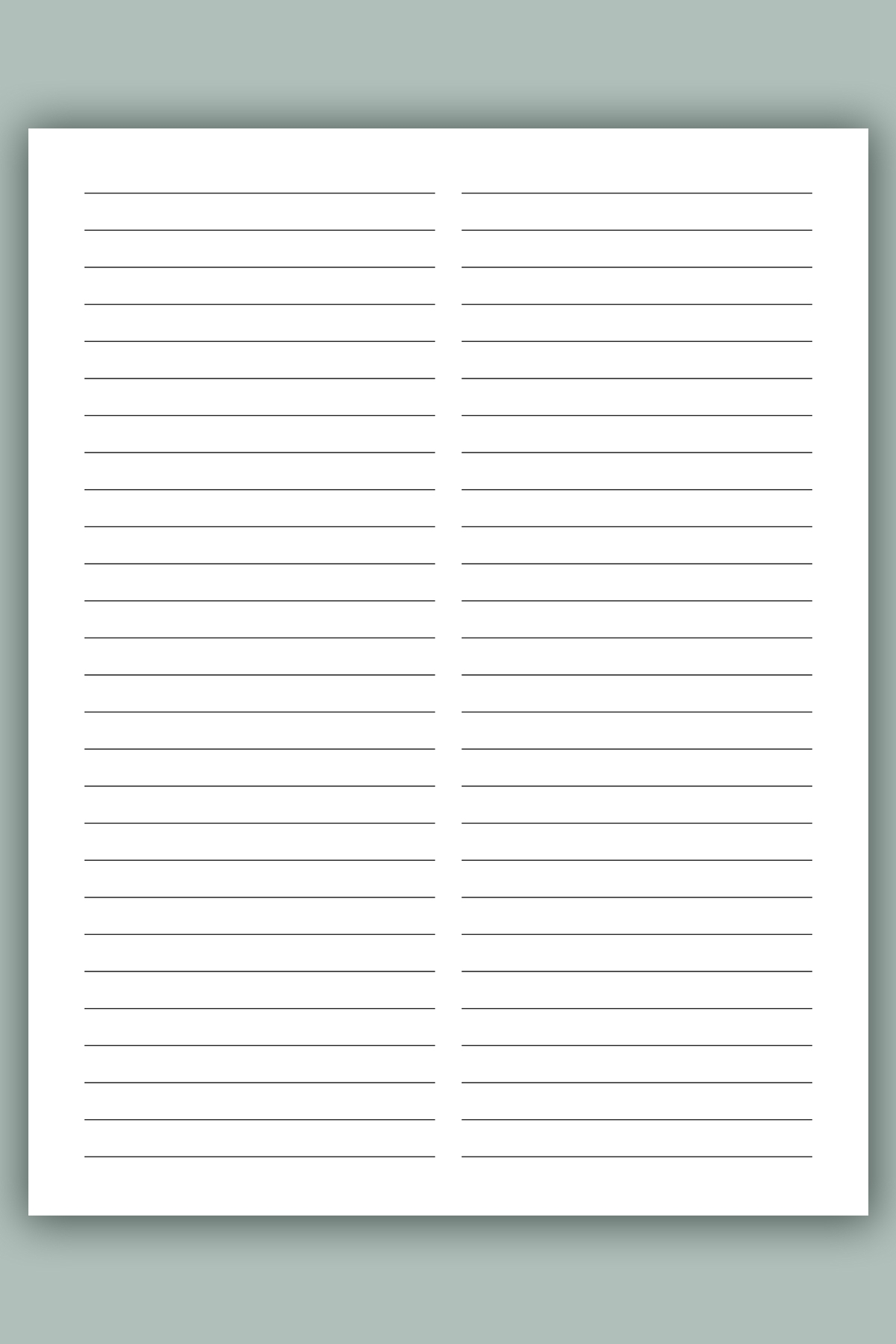 Blank Journal Pages Printable
