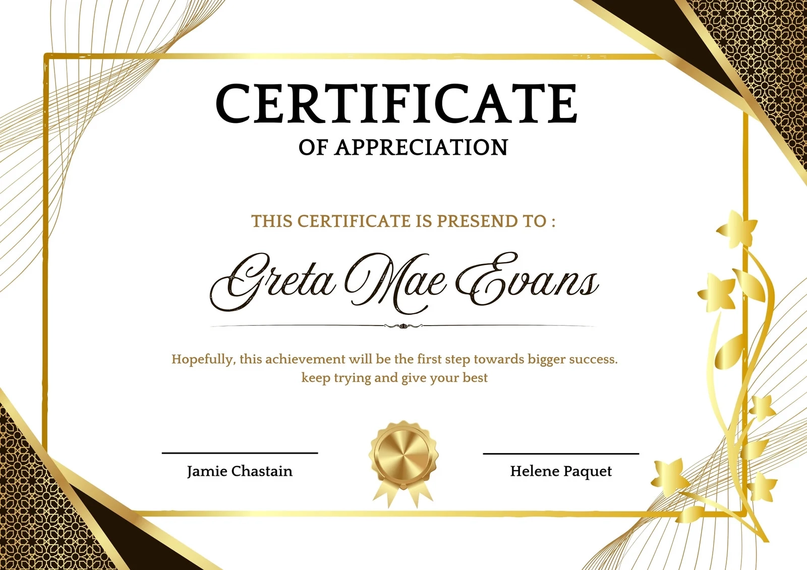 Certificate Blank Template Printable