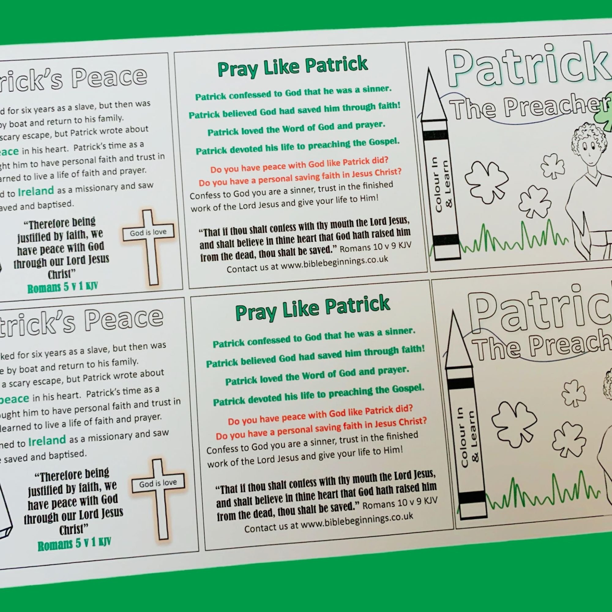 Free Printable Children s Bible Colouring Gospel Tracts KJV AV 