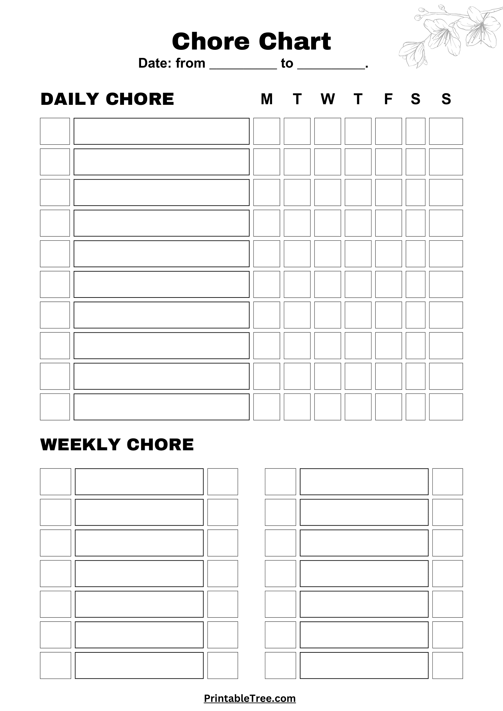 Free Printable Blank Chart Sheet