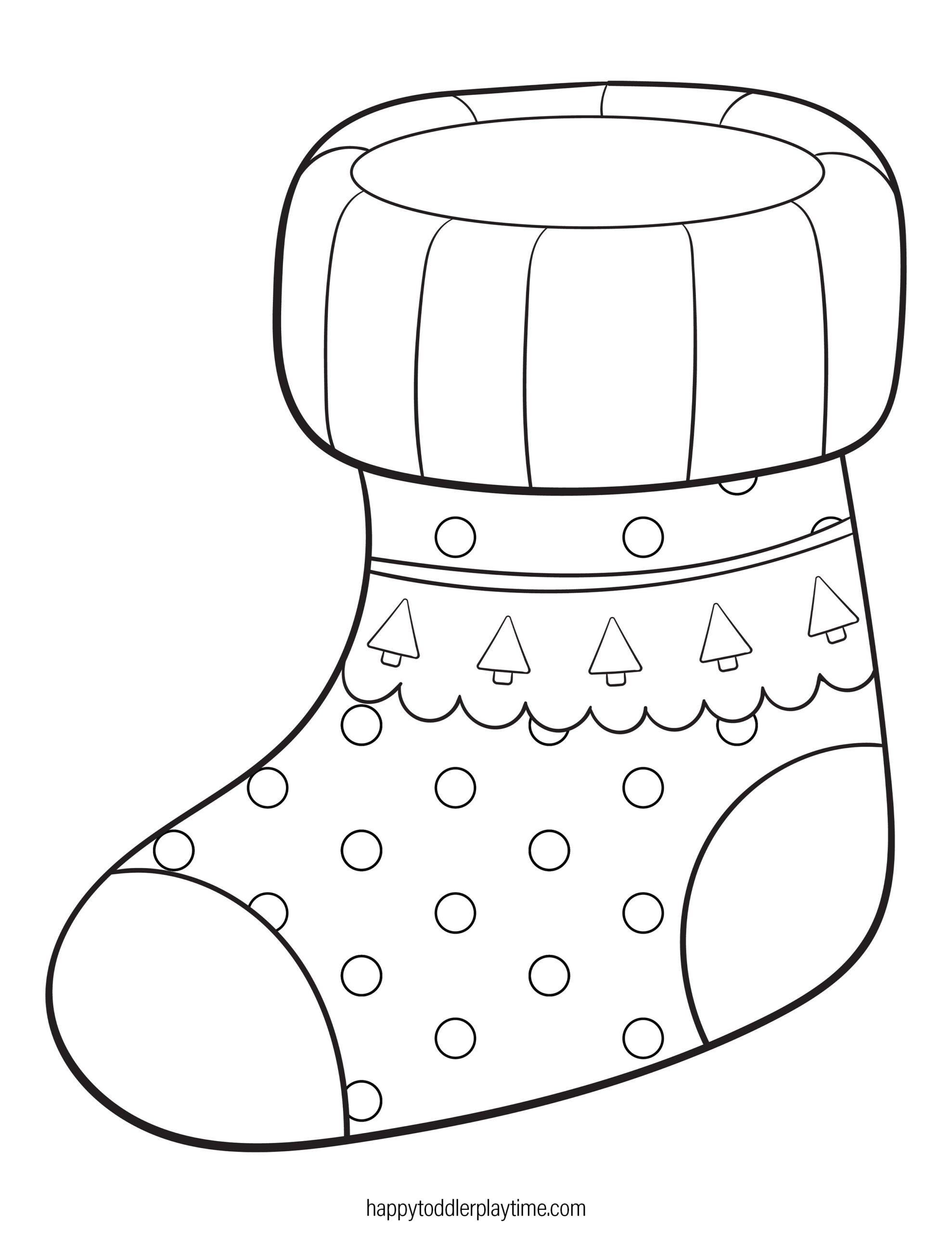 Blank Christmas Stocking Printable