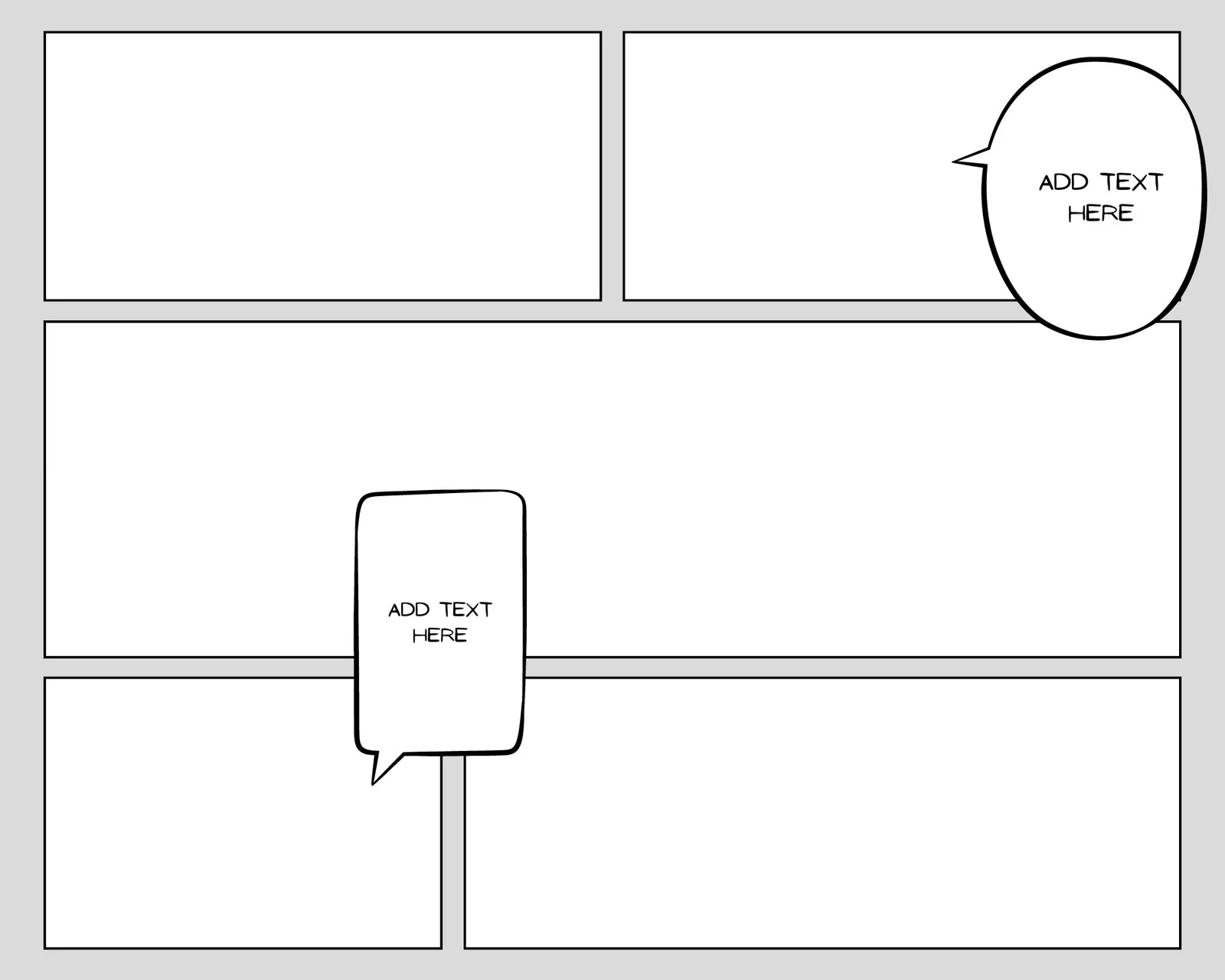 Blank Comic Book Panels Printable