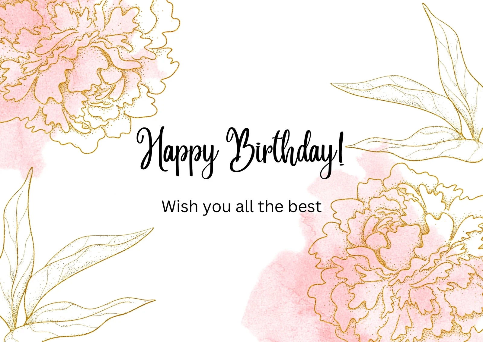 Printable Blank Birthday Card