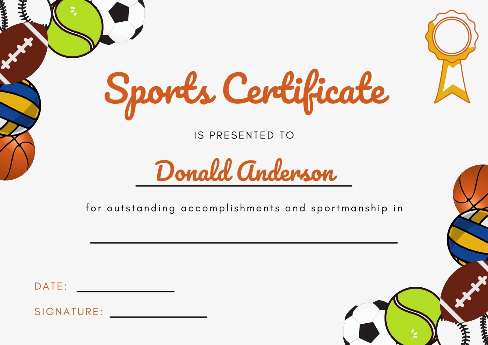 Printable Blank Sports