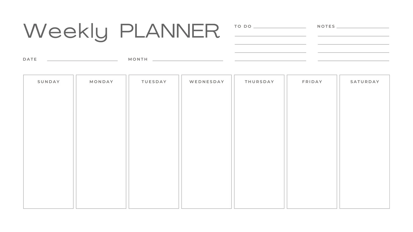 Printable Blank Calendar Weekdays Only
