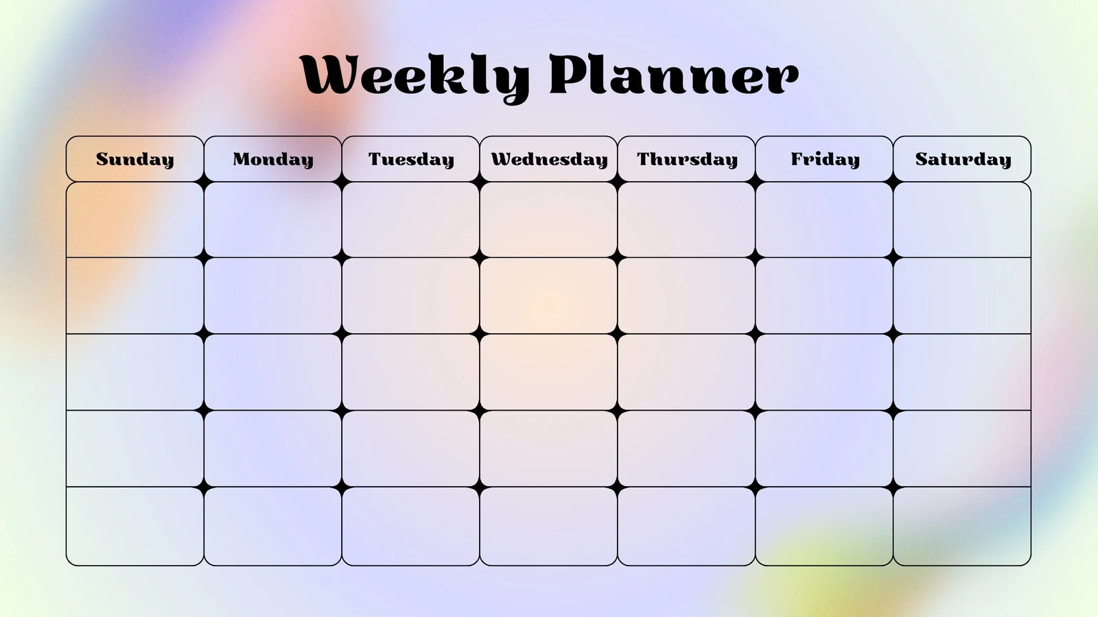 Free Printable Blank Customizable Calendar