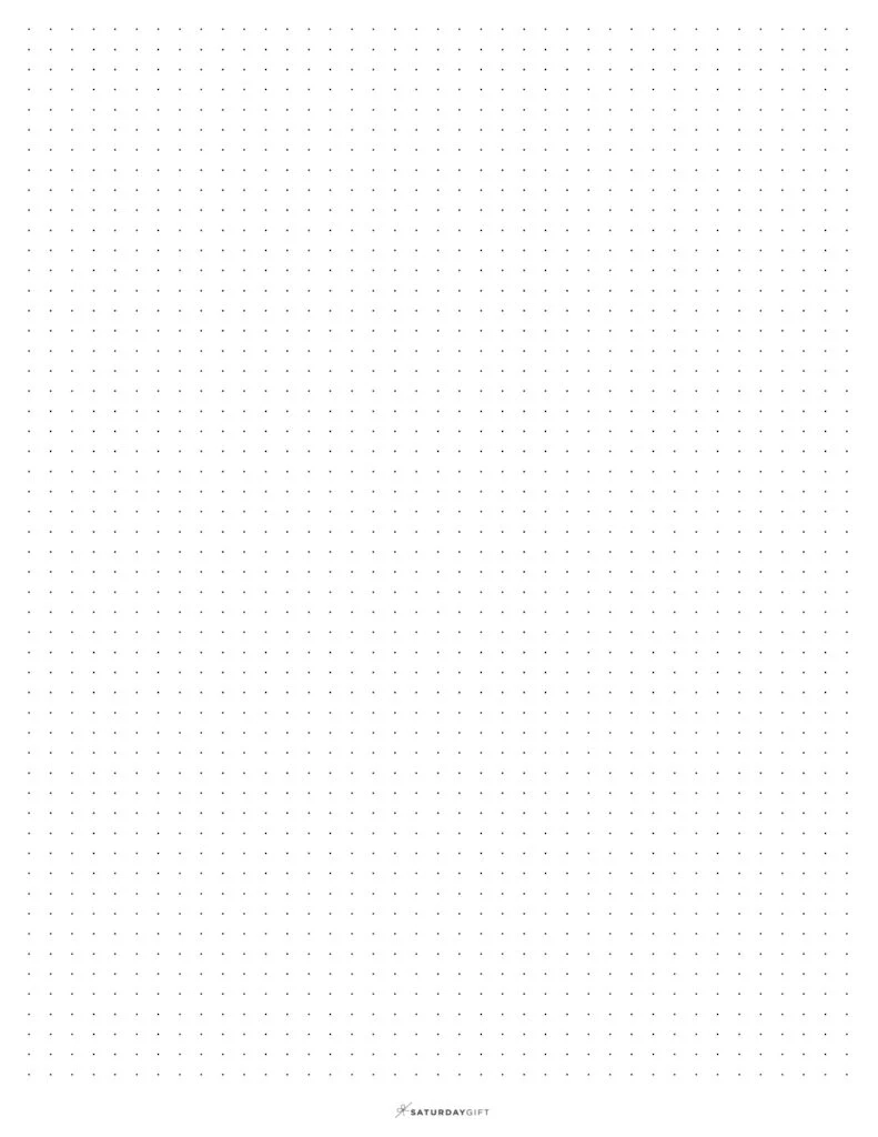 Free Printable Dot Grid Paper For Bullet Journal SaturdayGift