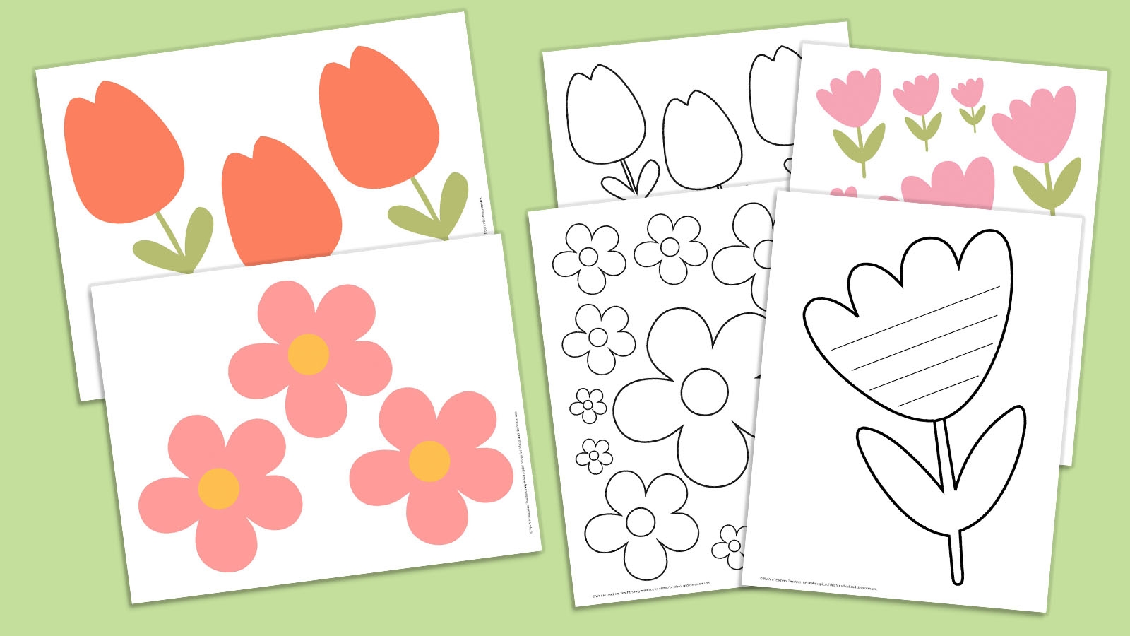 Printable Blank Flowers