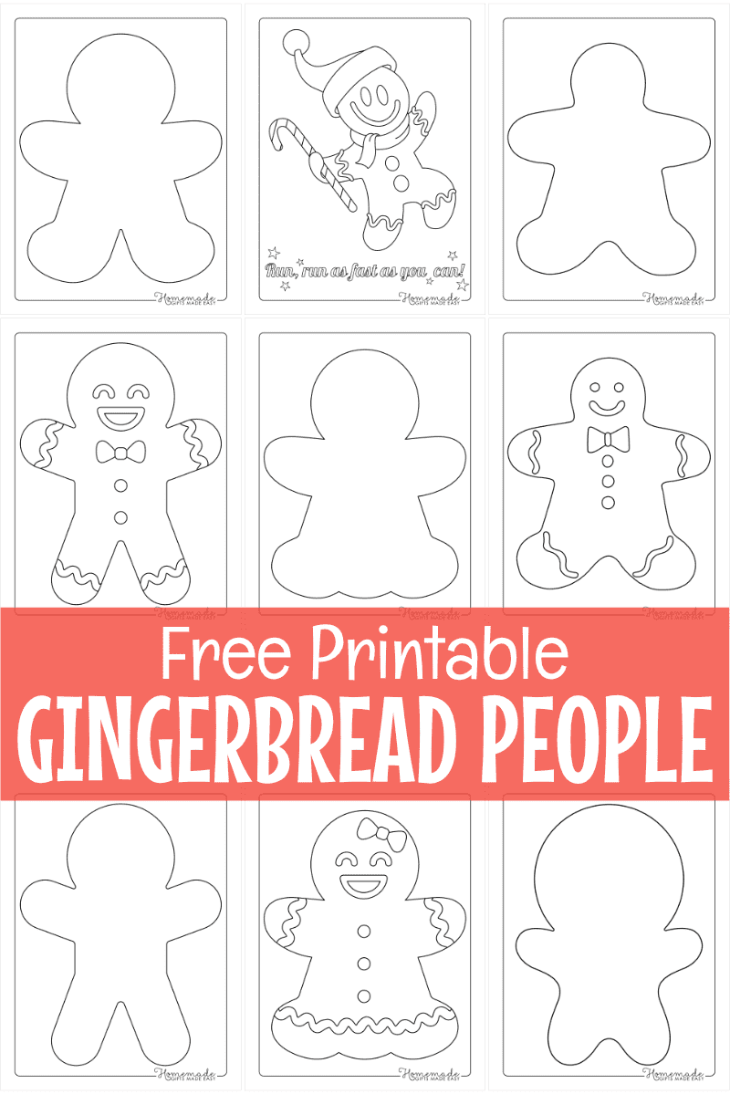 Printable Blank Gingerbread Man